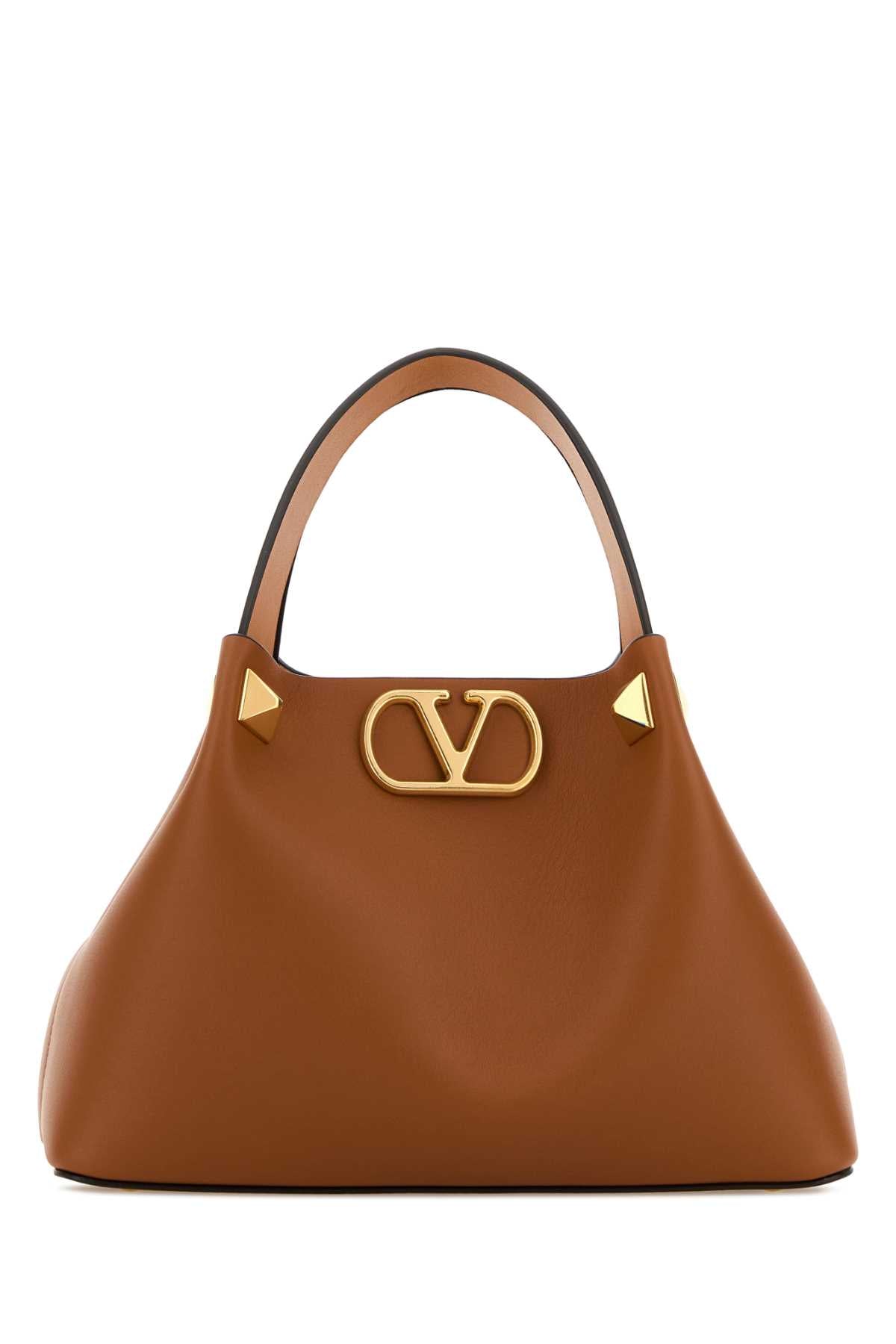 Valentino Garavani Women Carmel Leather Vlogo Signature Handbag VALENTINO GARAVANI