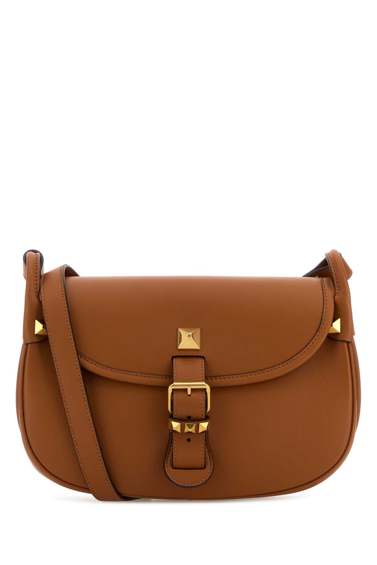 Valentino Garavani Women Caramel Leather Flaneuse Crossbody Bag VALENTINO GARAVANI