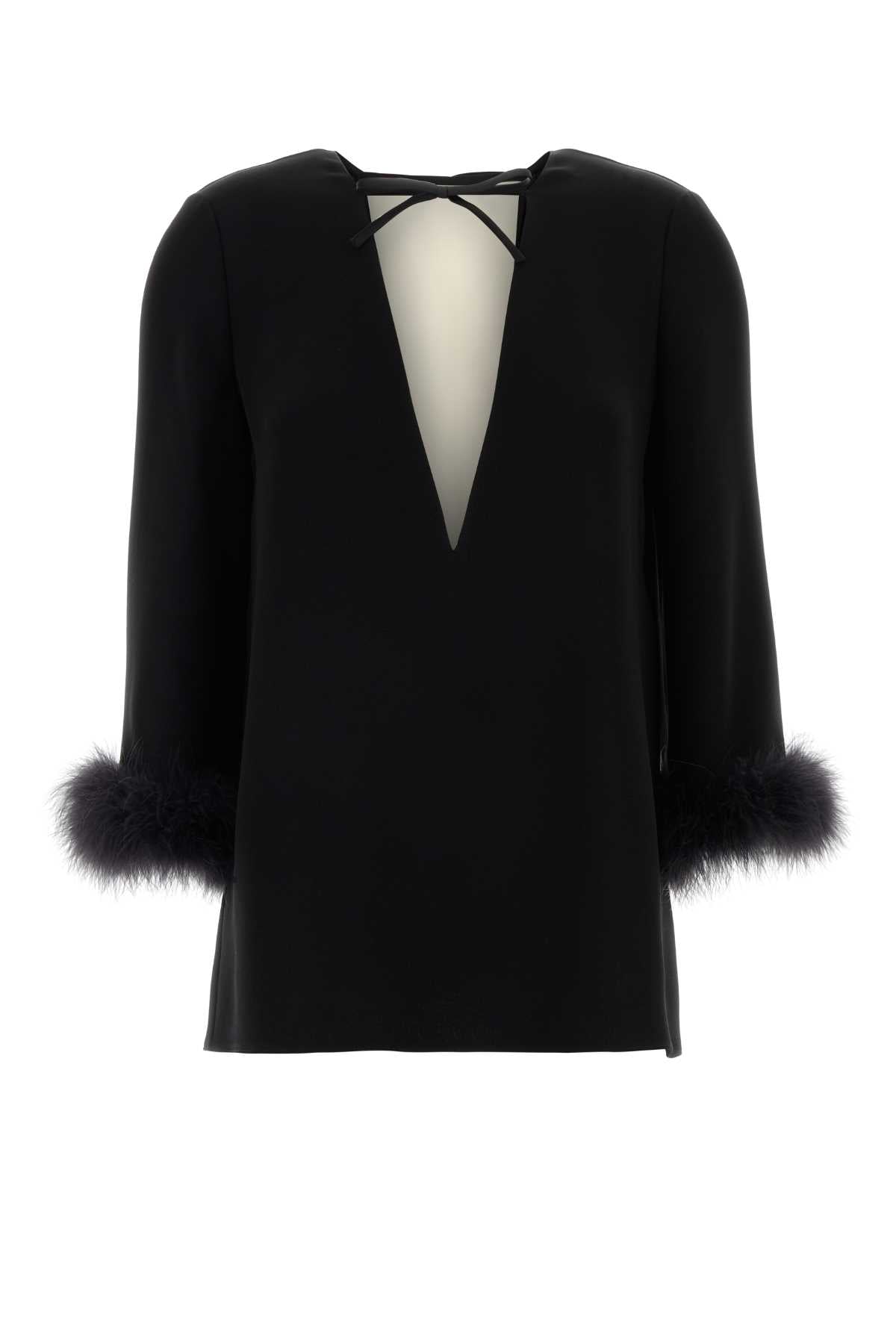 Valentino Garavani Women Black Silk Blouse VALENTINO GARAVANI