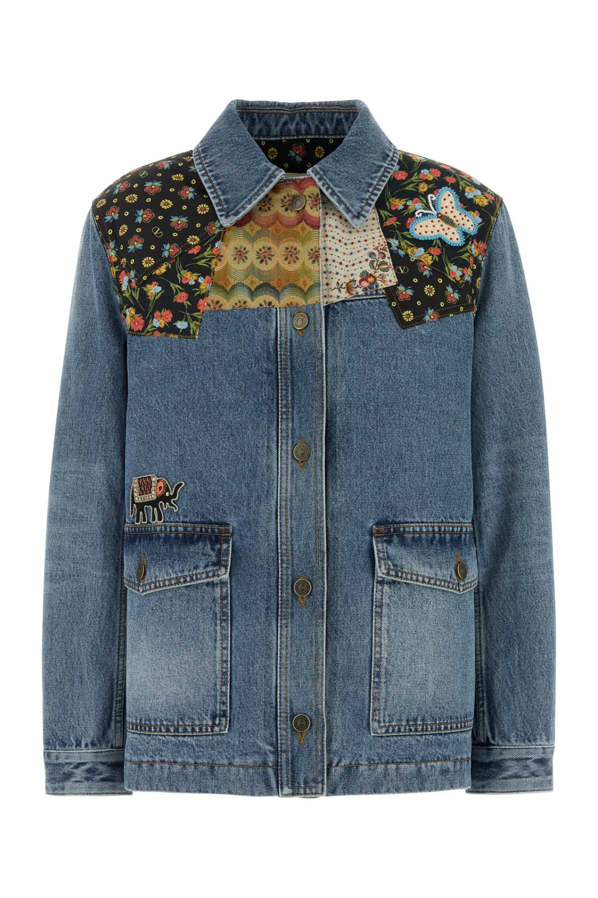 Valentino Garavani Women Denim Padded Jacket VALENTINO GARAVANI