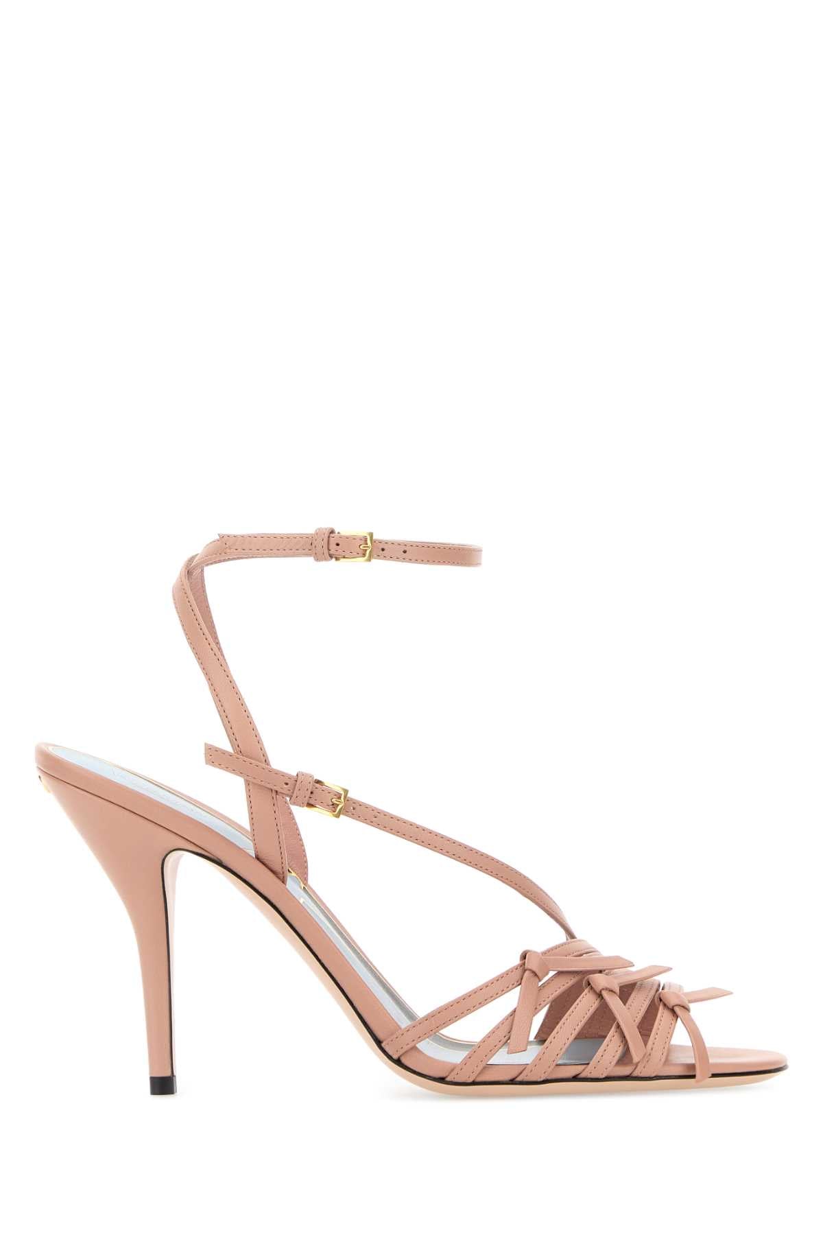 Valentino Garavani Women Pink Nappa Leather Nodine Sandals VALENTINO GARAVANI