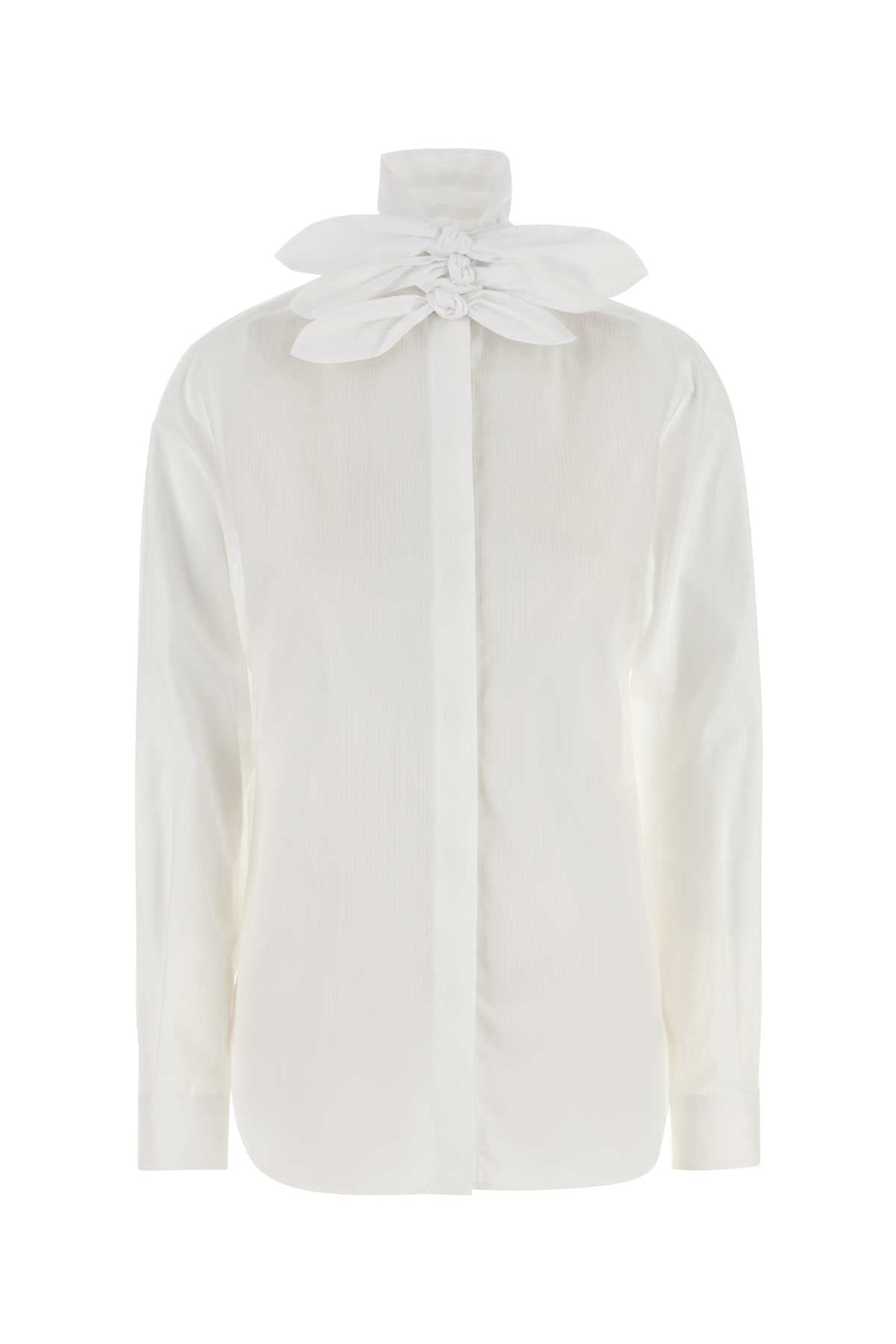 Moschino Women Embroidered Cotton Shirt MOSCHINO