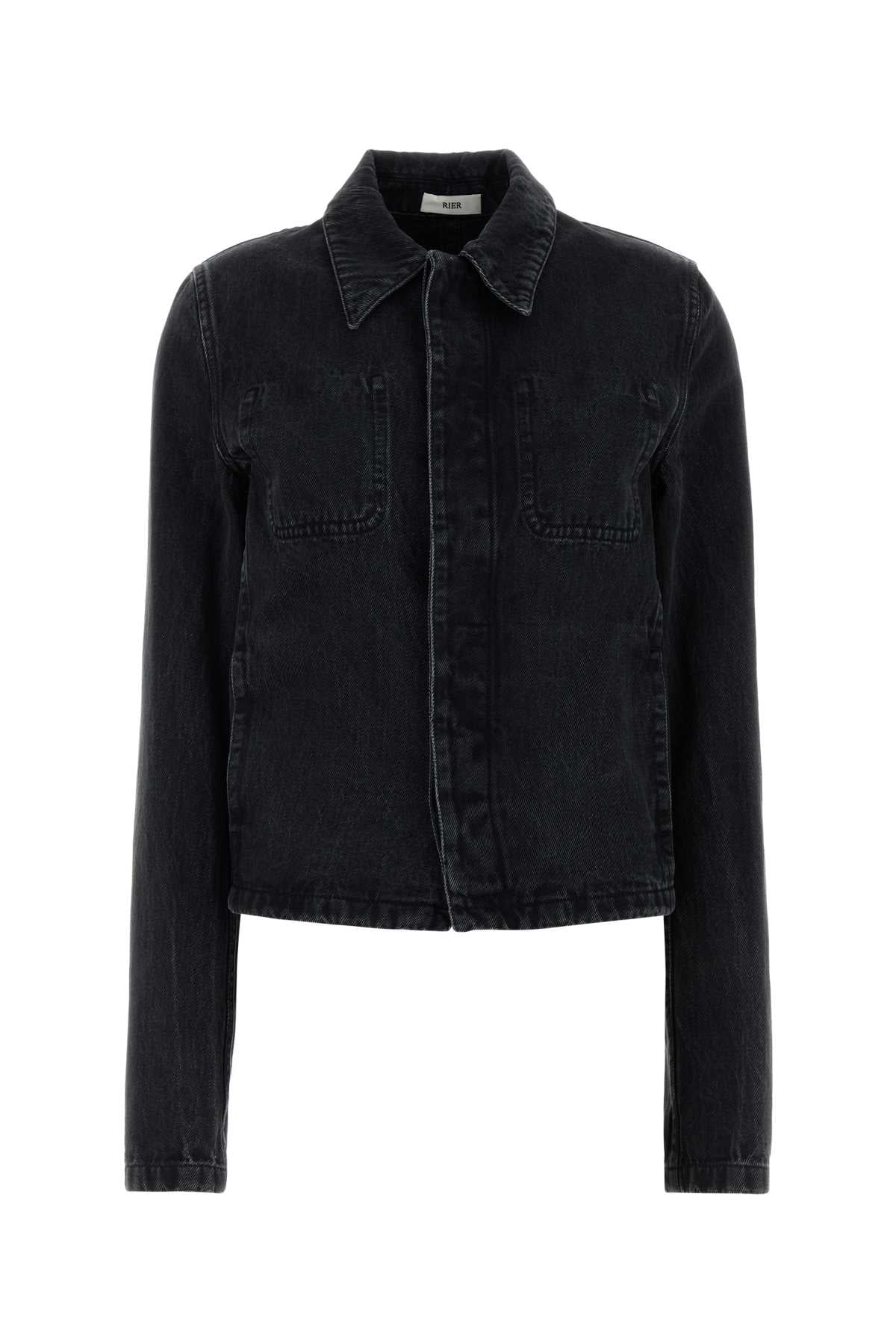 Rier Women Black Denim Jacket