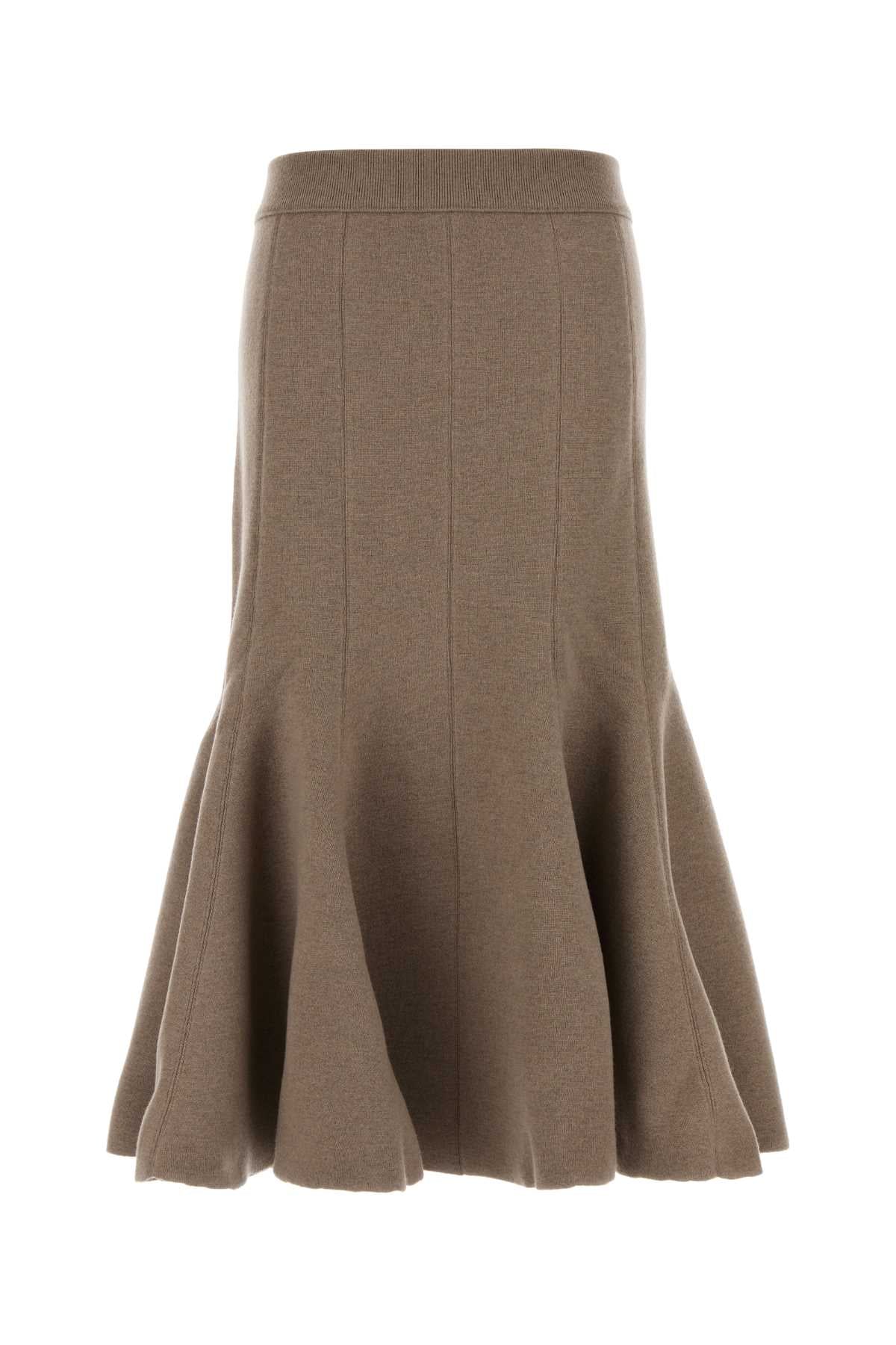 Bottega Veneta Women Cappuccino Cashmere Blend Skirt BOTTEGA VENETA