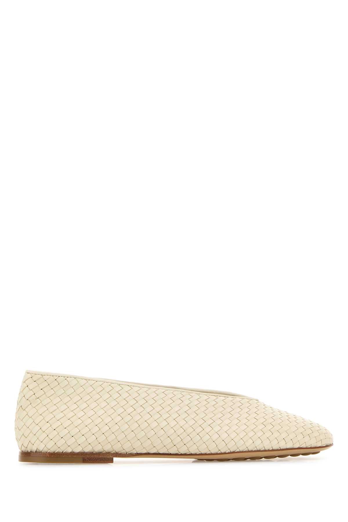 Bottega Veneta Women Ivory Leather Rosa Ballerinas BOTTEGA VENETA
