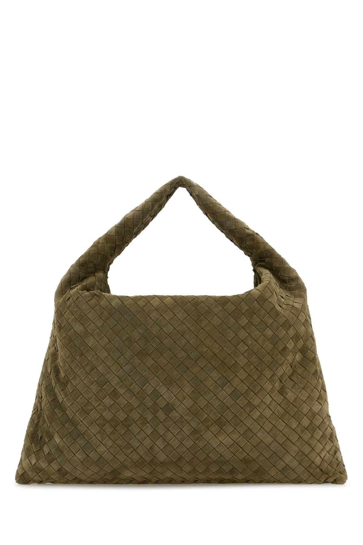 Bottega Veneta Women Army Green Suede Hop Shoulder Bag BOTTEGA VENETA