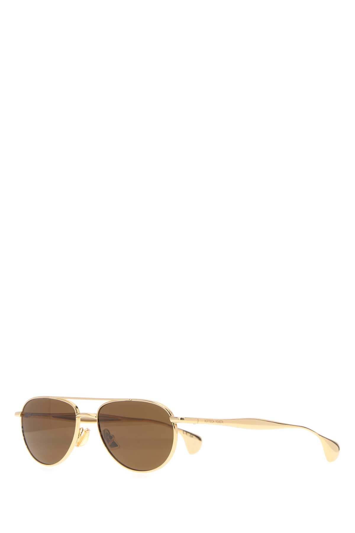 Bottega Veneta Women Gold Metal Fin Sunglasses BOTTEGA VENETA