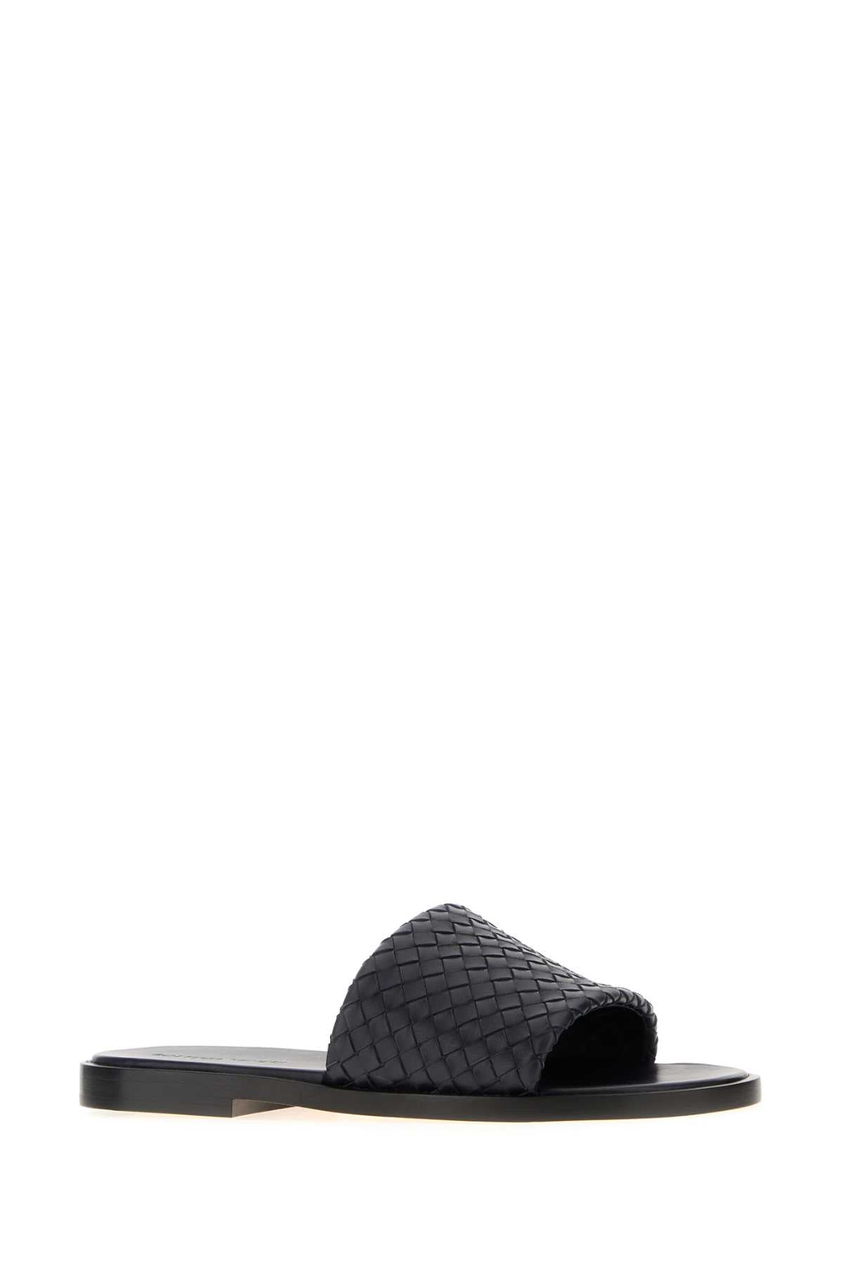 Bottega Veneta Men Slate Nappa Leather Elio Slippers BOTTEGA VENETA