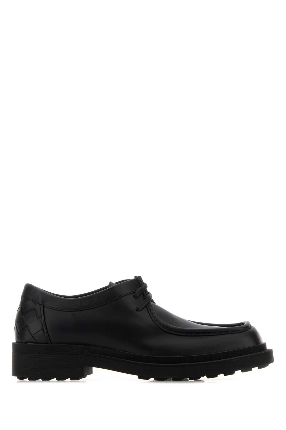 Bottega Veneta Men Black Leather Ben Lace-Up Shoes BOTTEGA VENETA