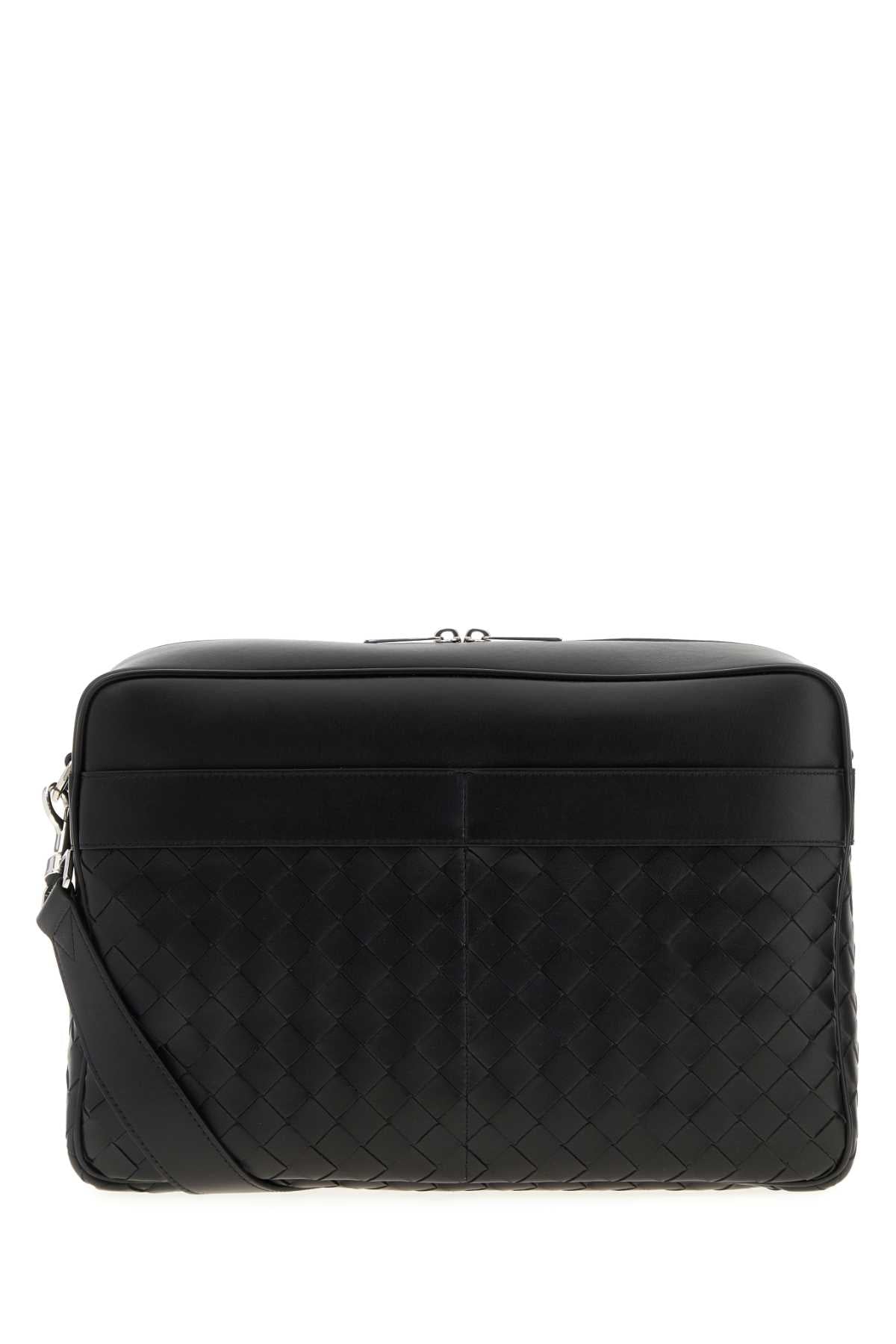 Bottega Veneta Men Black Leather Crossbody Bag BOTTEGA VENETA