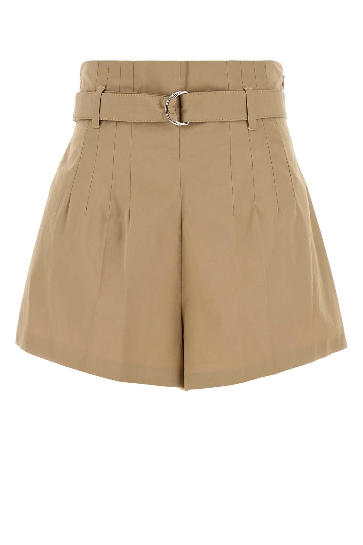 Prada Women Beige Poplin Shorts PRADA