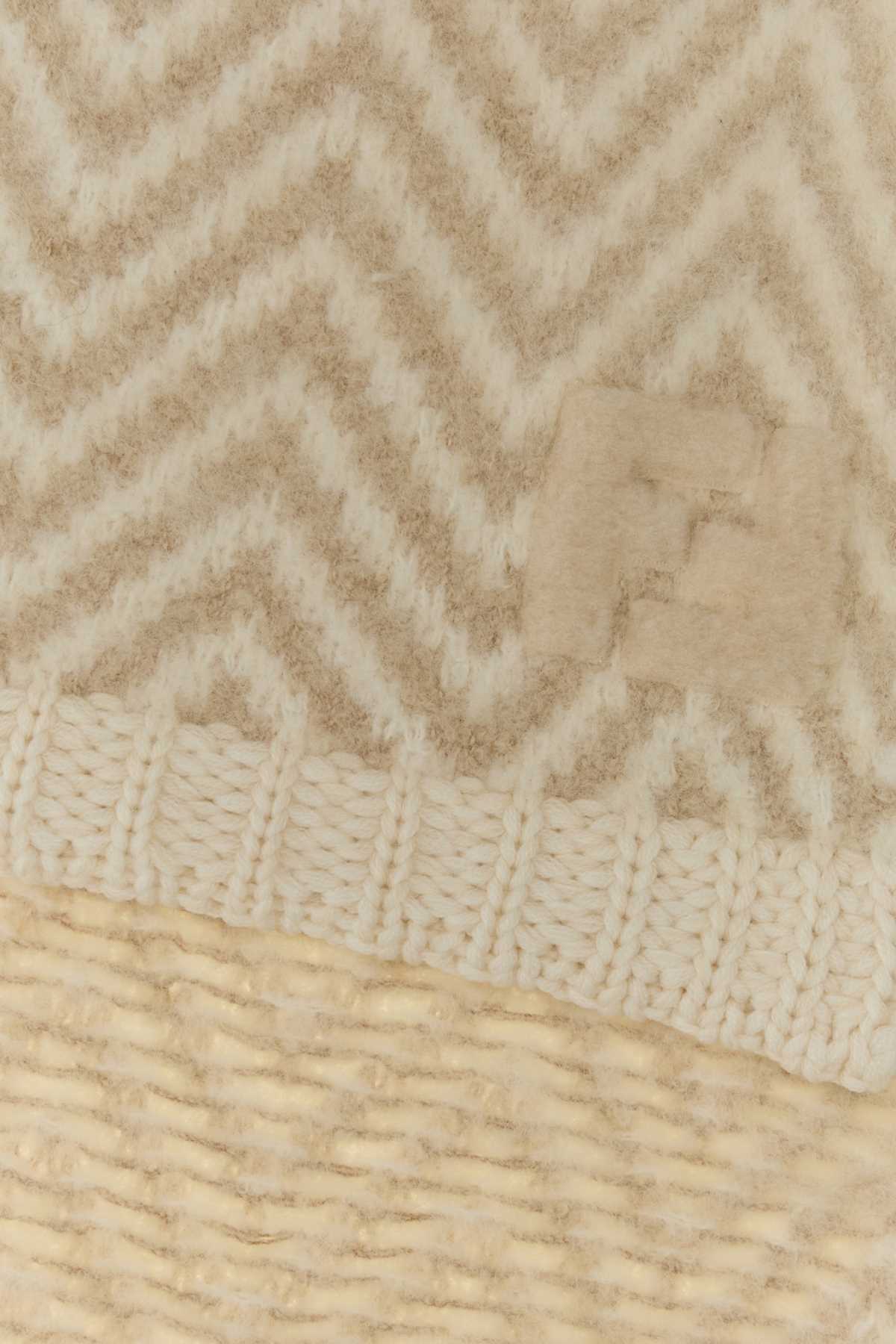 Fendi Women Embroidered Alpaca Blend Scarf FENDI