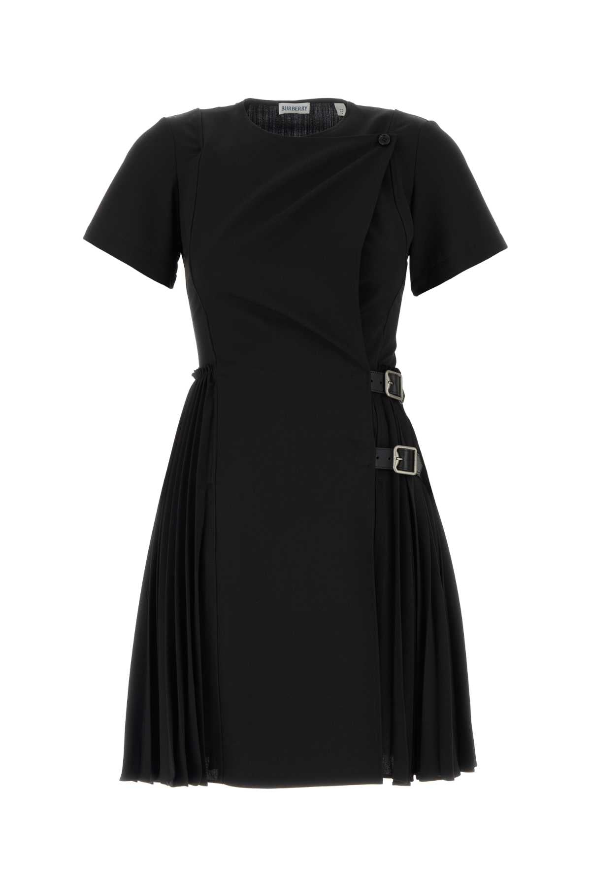 Burberry Women Black Polyester Blend Mini Dress BURBERRY