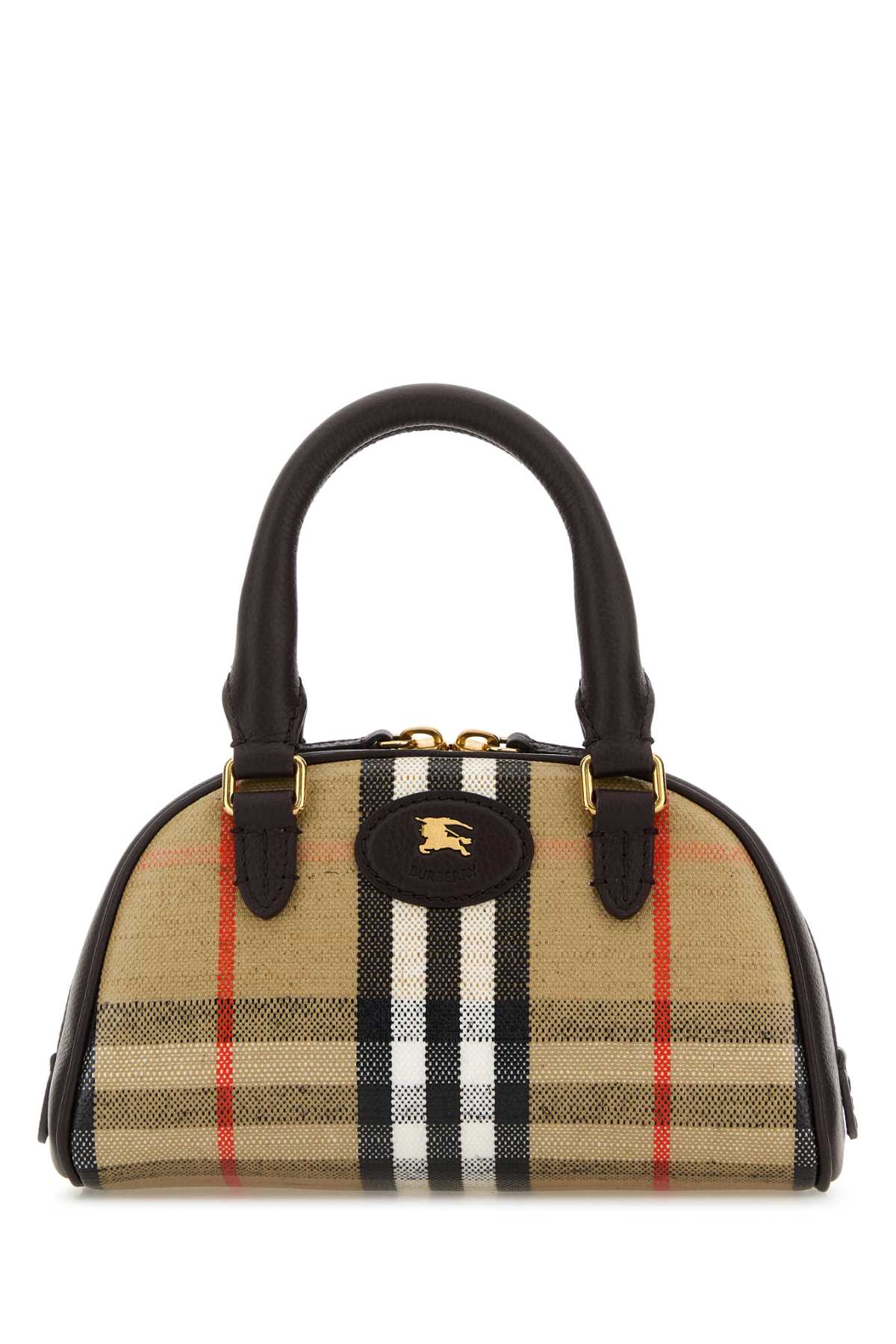 Burberry Women Embroidered Canvas Mini Highlands Handbag BURBERRY