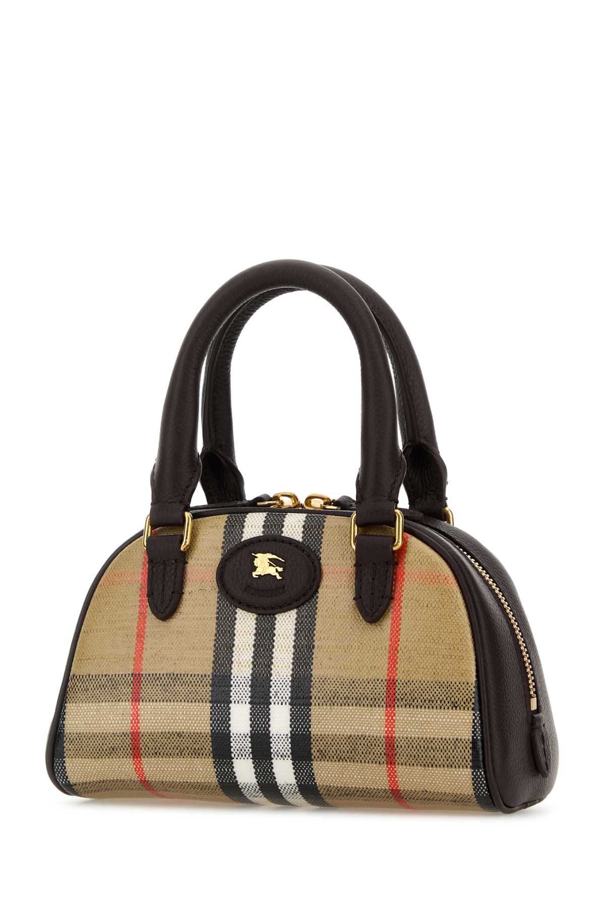 Burberry Women Embroidered Canvas Mini Highlands Handbag BURBERRY