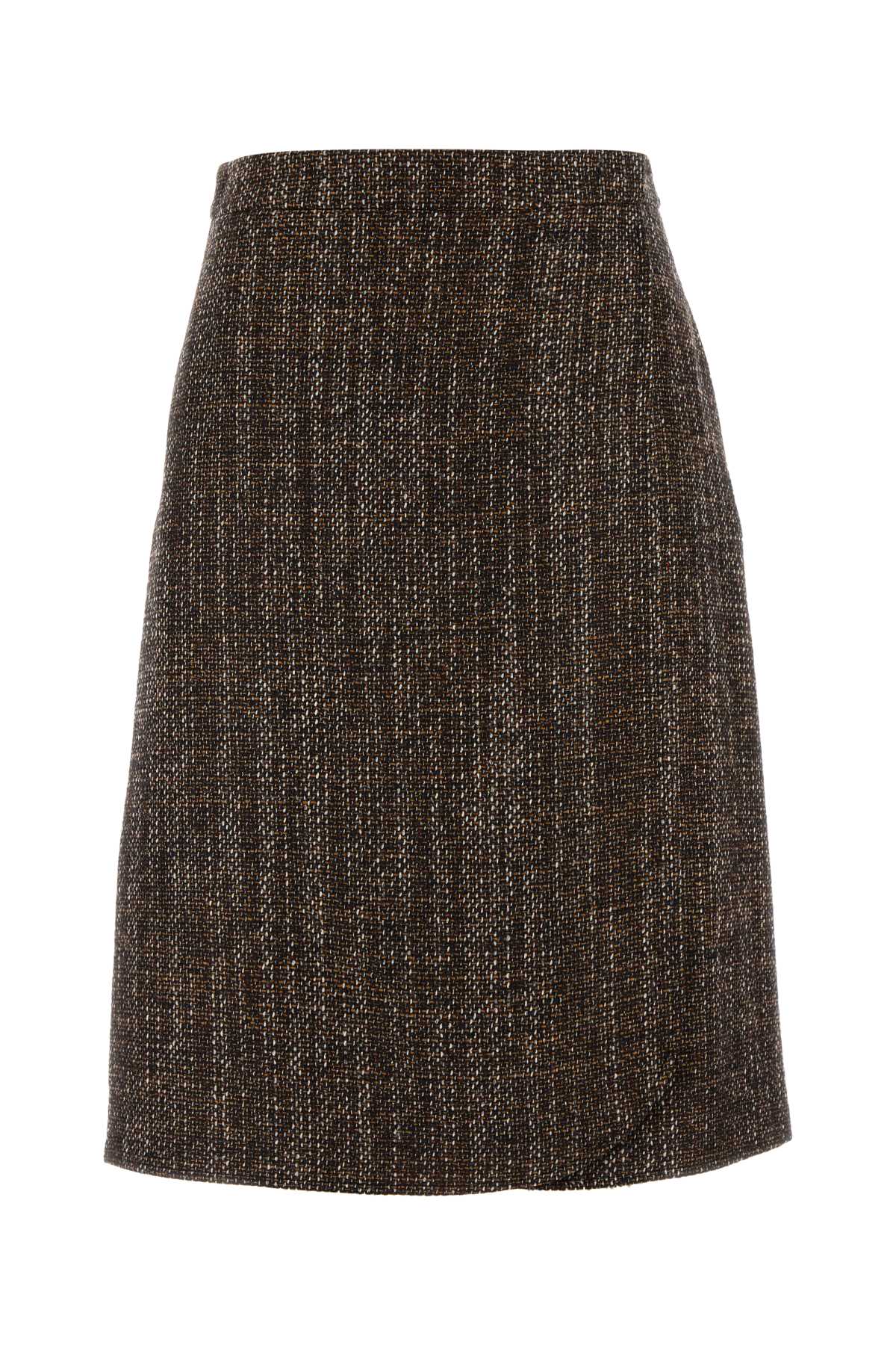 Fendi Women Multicolor Tweed Skirt FENDI