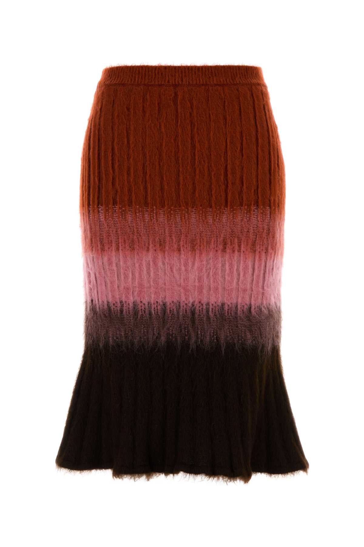 Fendi Women Multicolor Mohair Blend Skirt FENDI