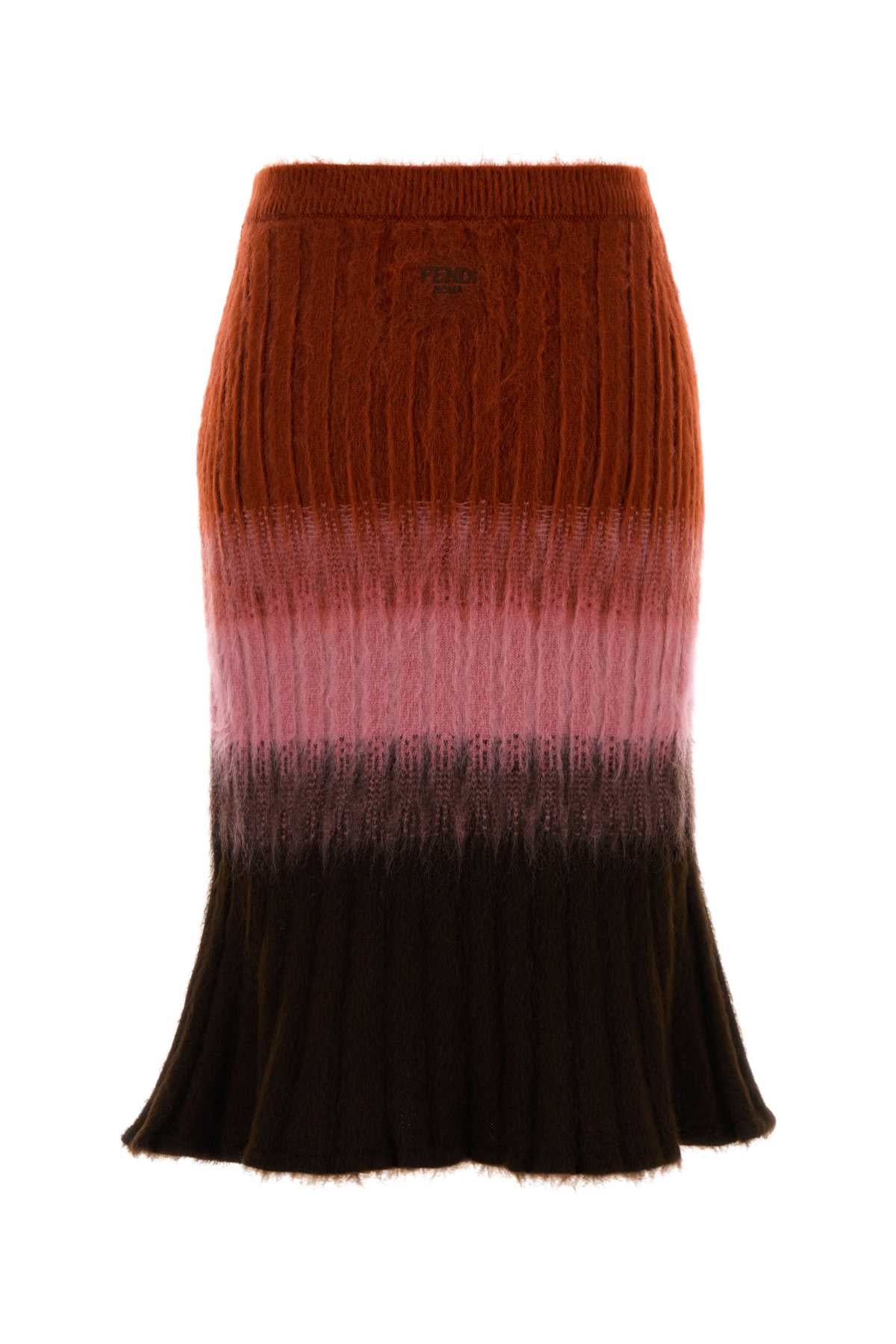 Fendi Women Multicolor Mohair Blend Skirt FENDI