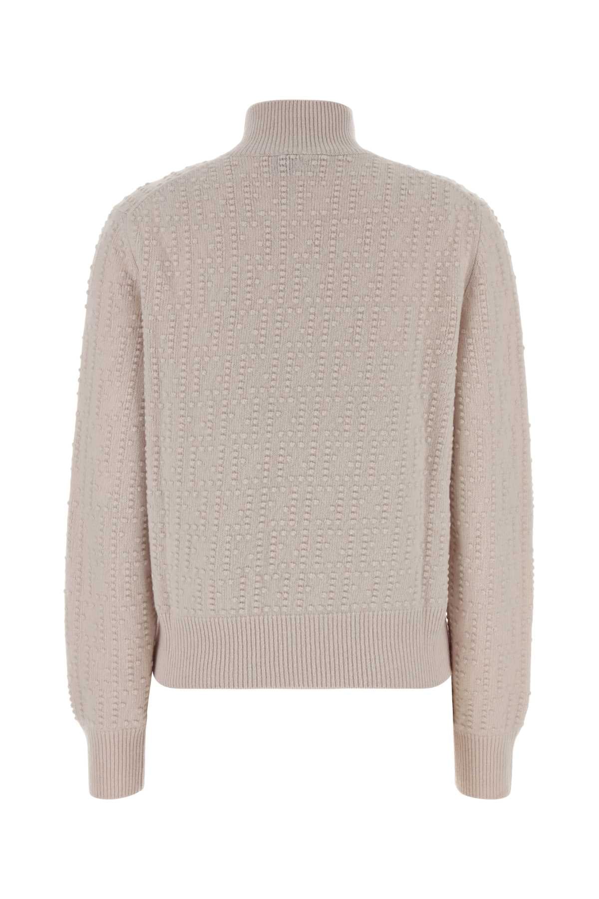 Fendi Women Powder Pink Stretch Wool Blend Sweater FENDI