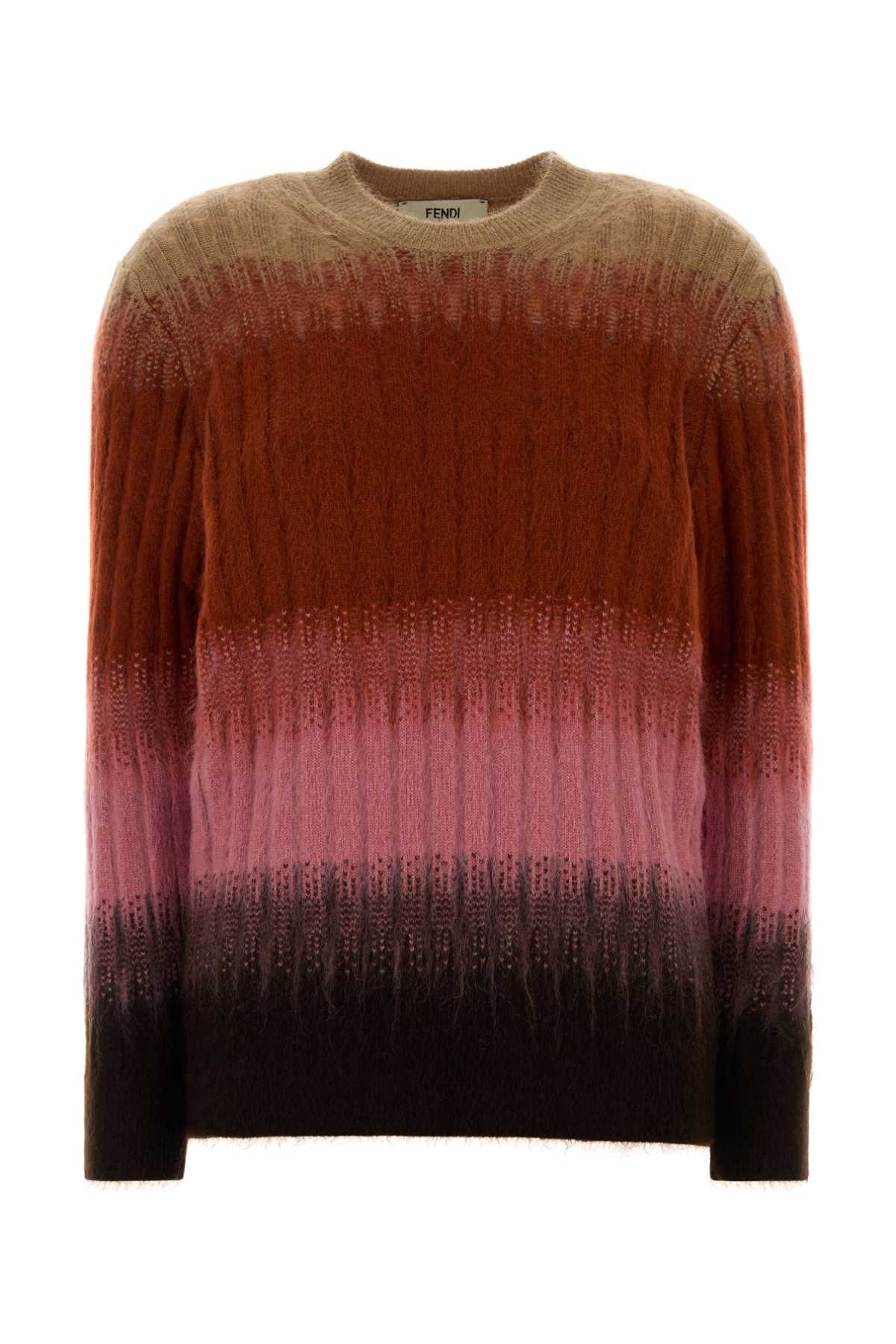 Fendi Women Multicolor Mohair Blend Sweater FENDI
