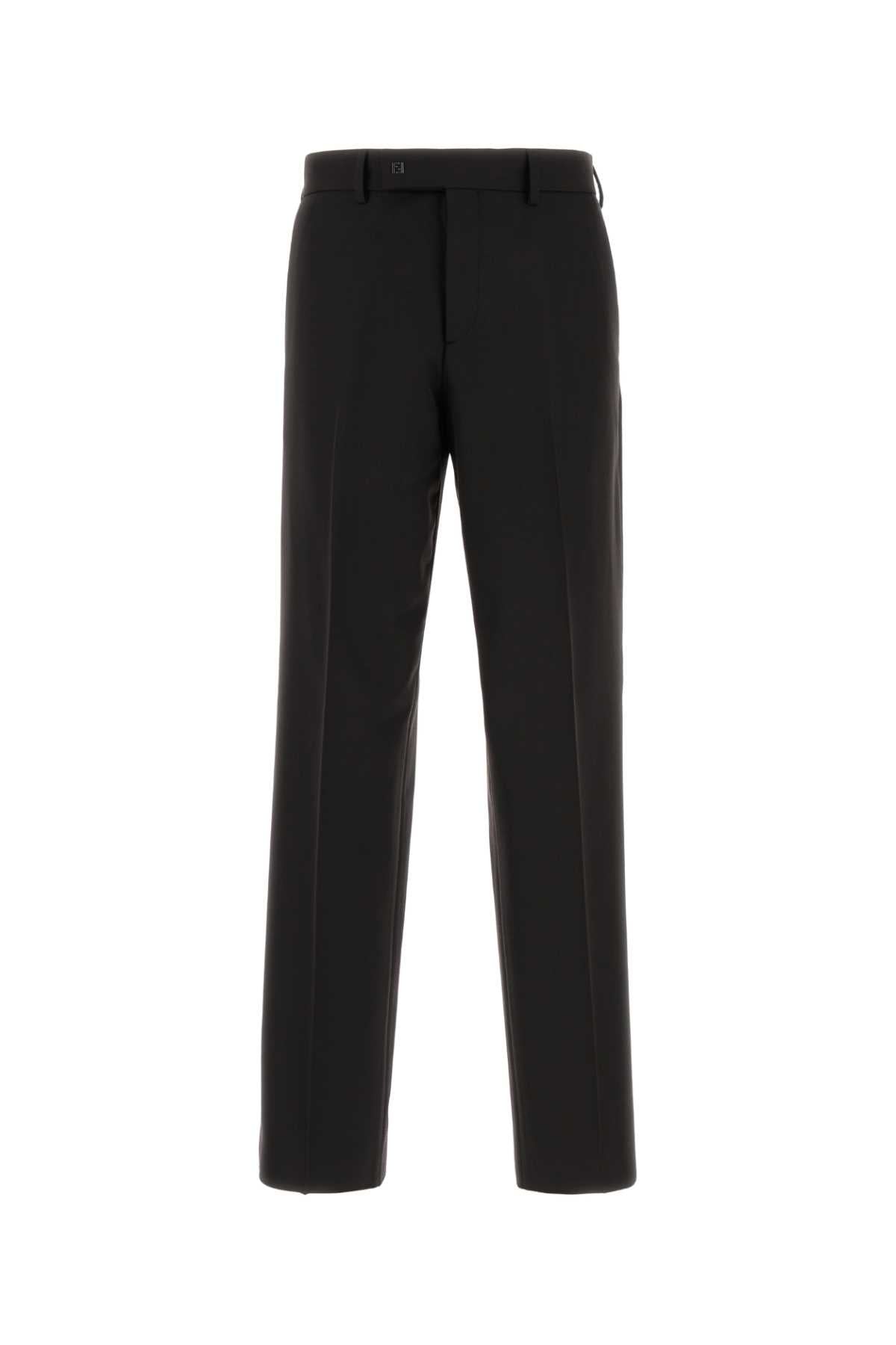 Fendi Men Chocolate Twill Pant FENDI