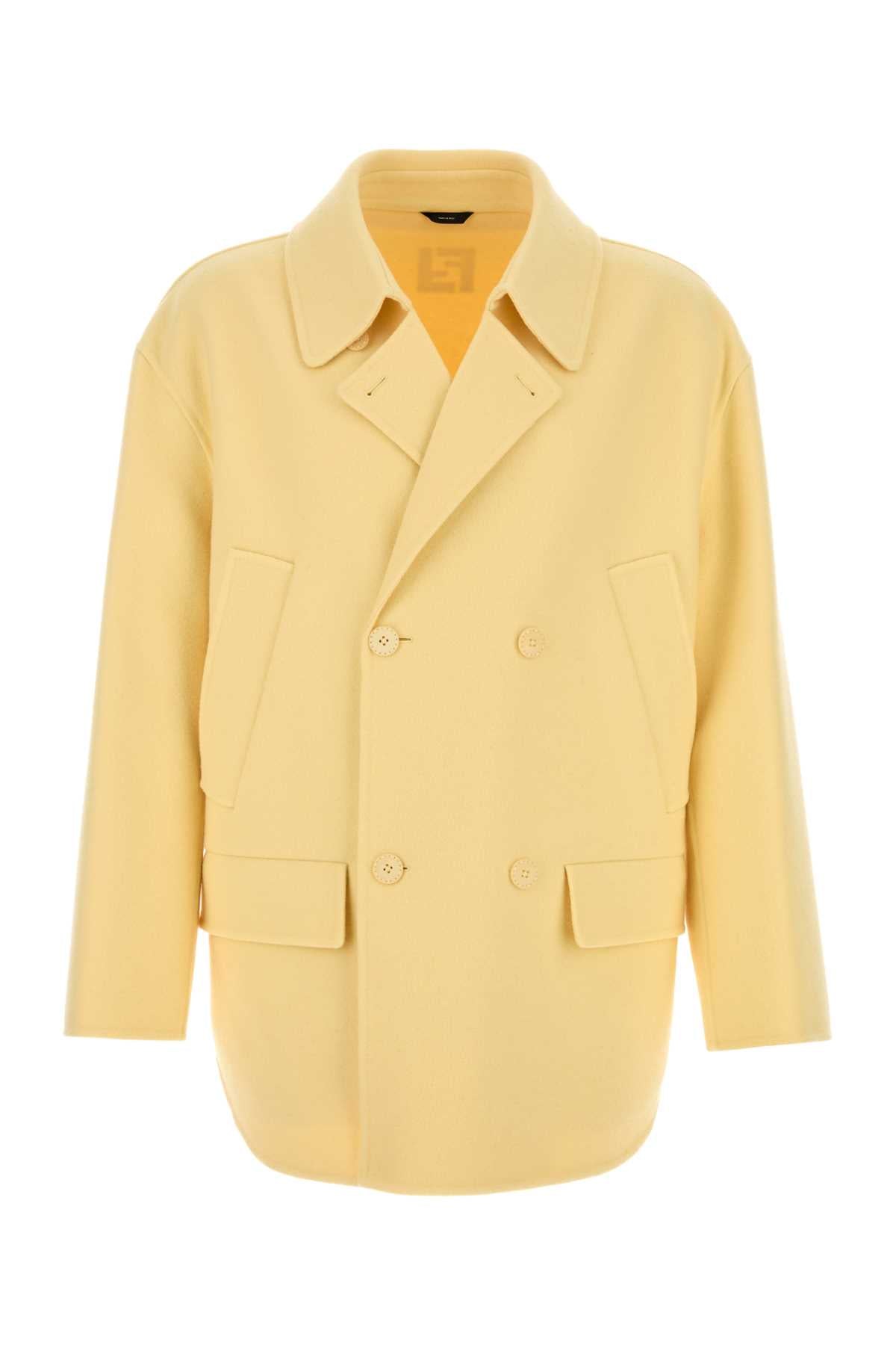 Fendi Men Yellow Flannel Blazer