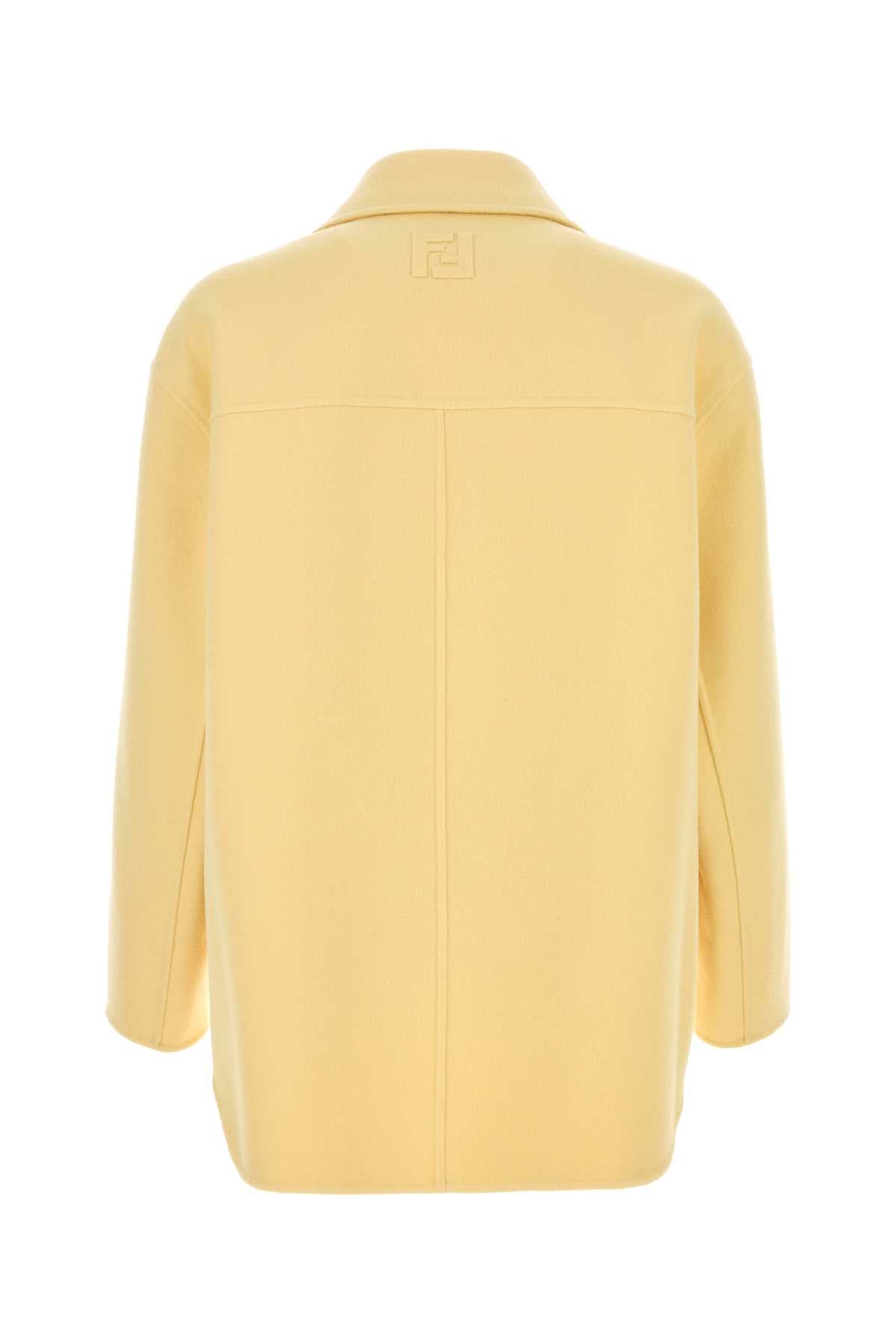Fendi Men Yellow Flannel Blazer