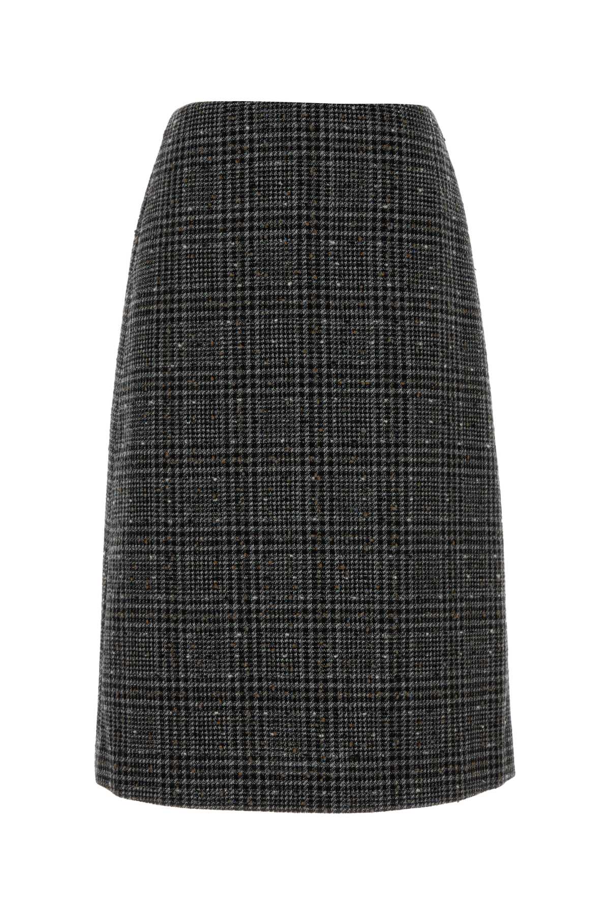 Fendi Women Embroidered Tweed Skirt FENDI