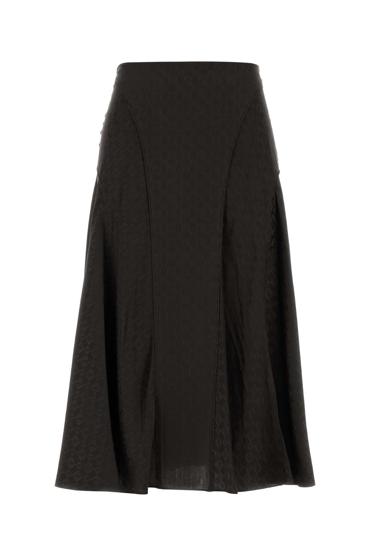 Fendi Women Embroidered Silk Skirt FENDI
