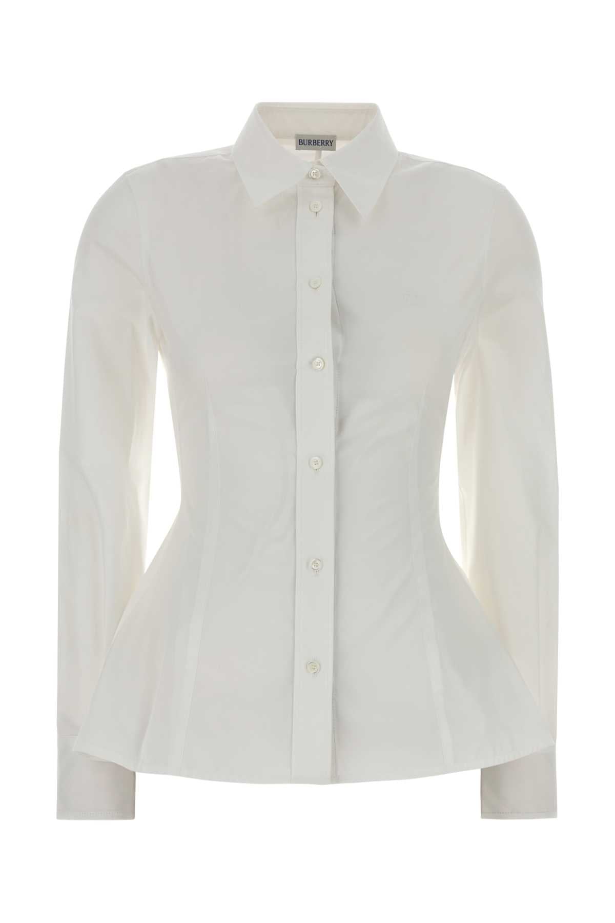 Burberry Women White Poplin Shirt BURBERRY