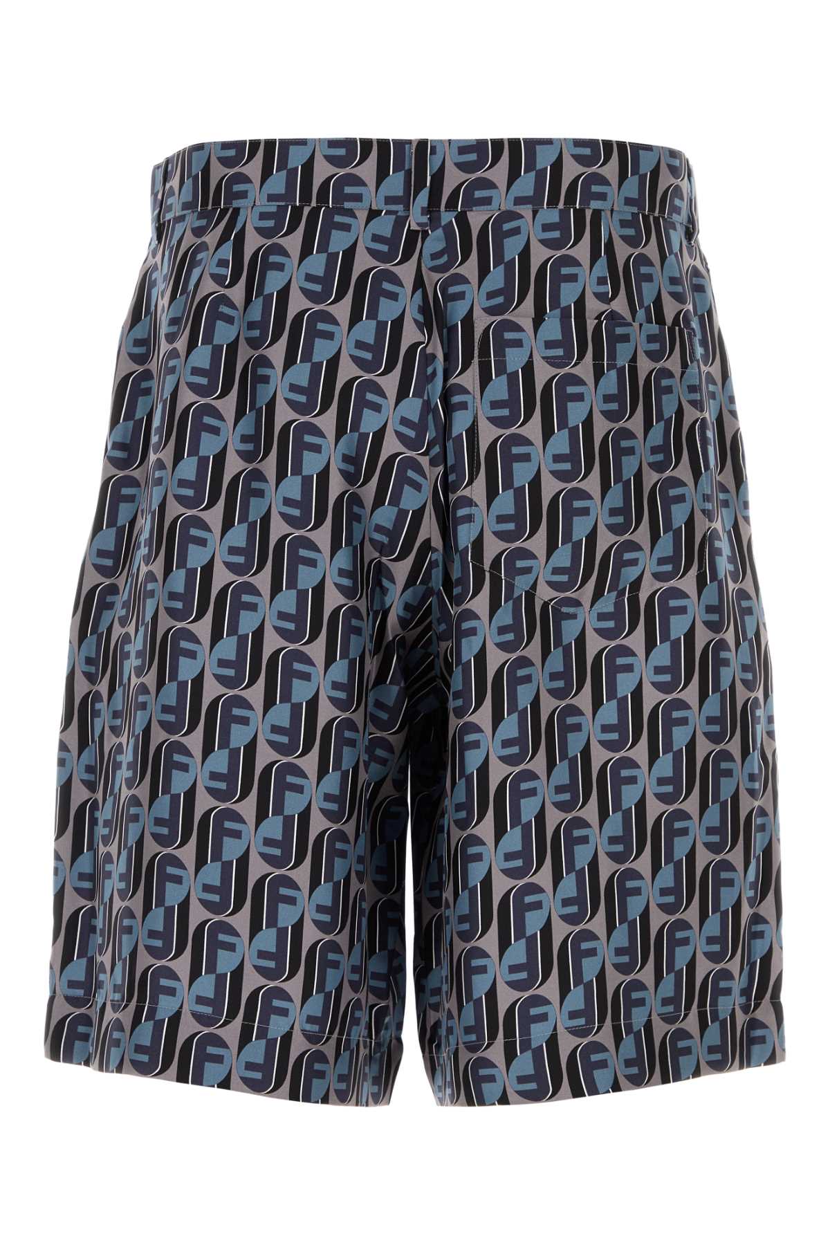 Fendi Men Printed Silk Bermuda Shorts FENDI
