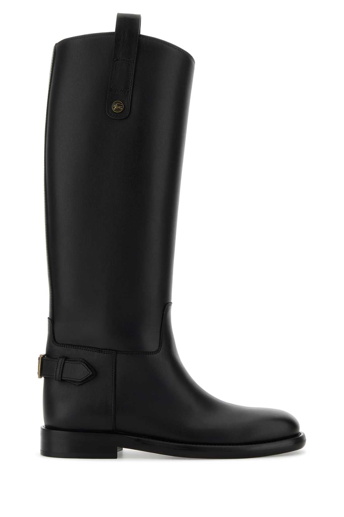 Burberry Women Black Leather Cavalier Boots BURBERRY