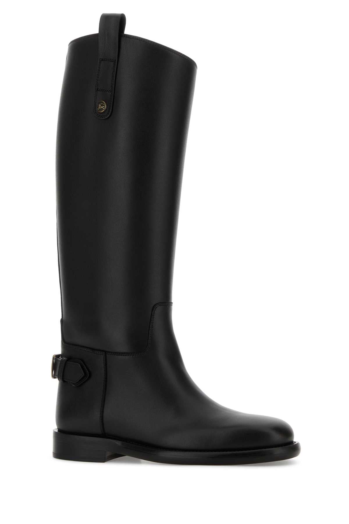 Burberry Women Black Leather Cavalier Boots BURBERRY