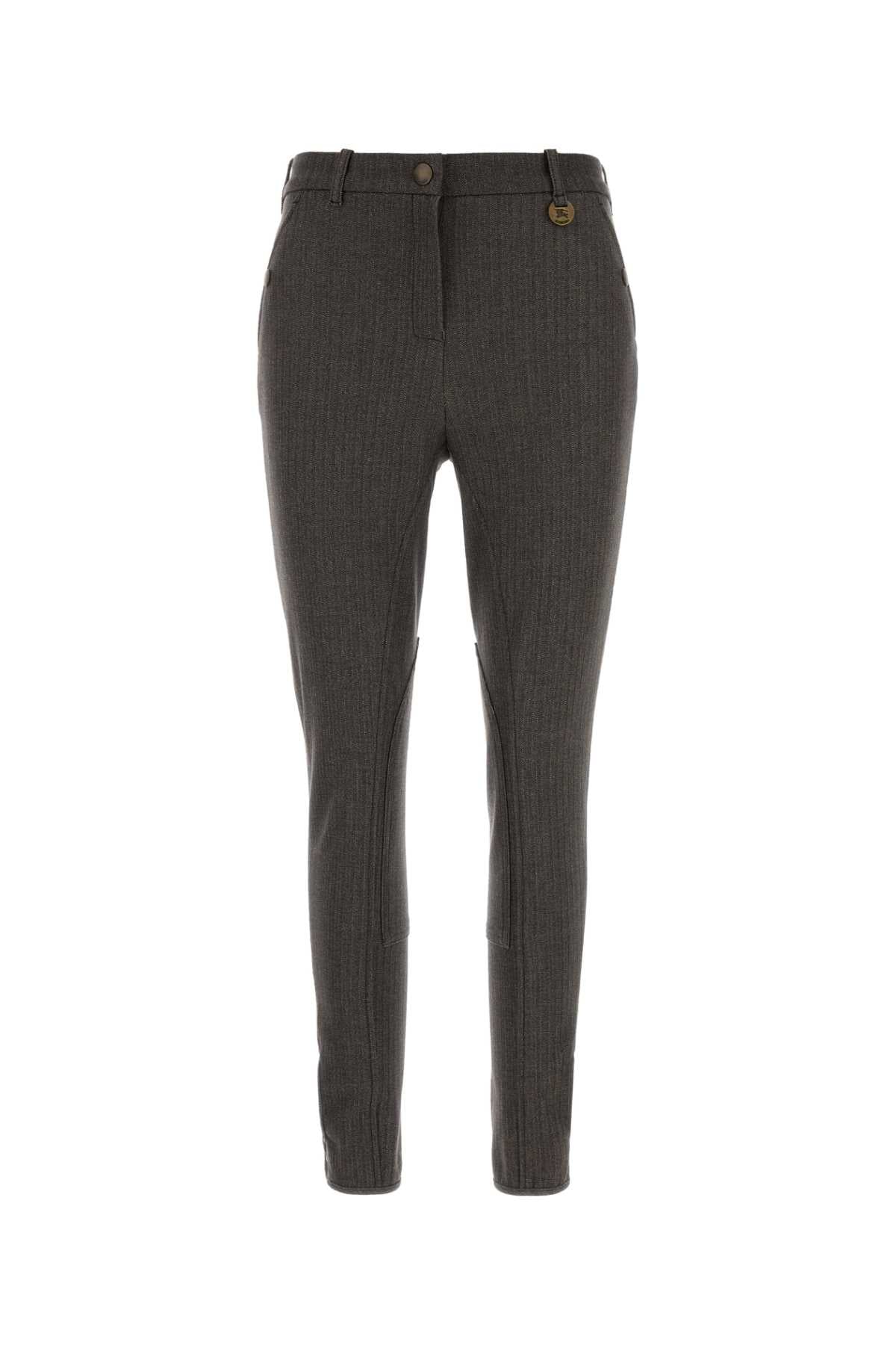 Burberry Women Embroidered Stretch Cotton Pant BURBERRY