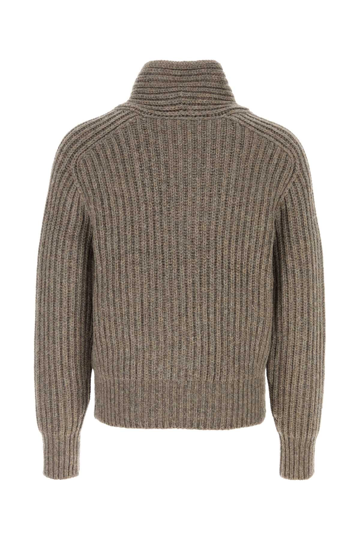 Burberry Men Dove Grey Wool Sweater BURBERRY
