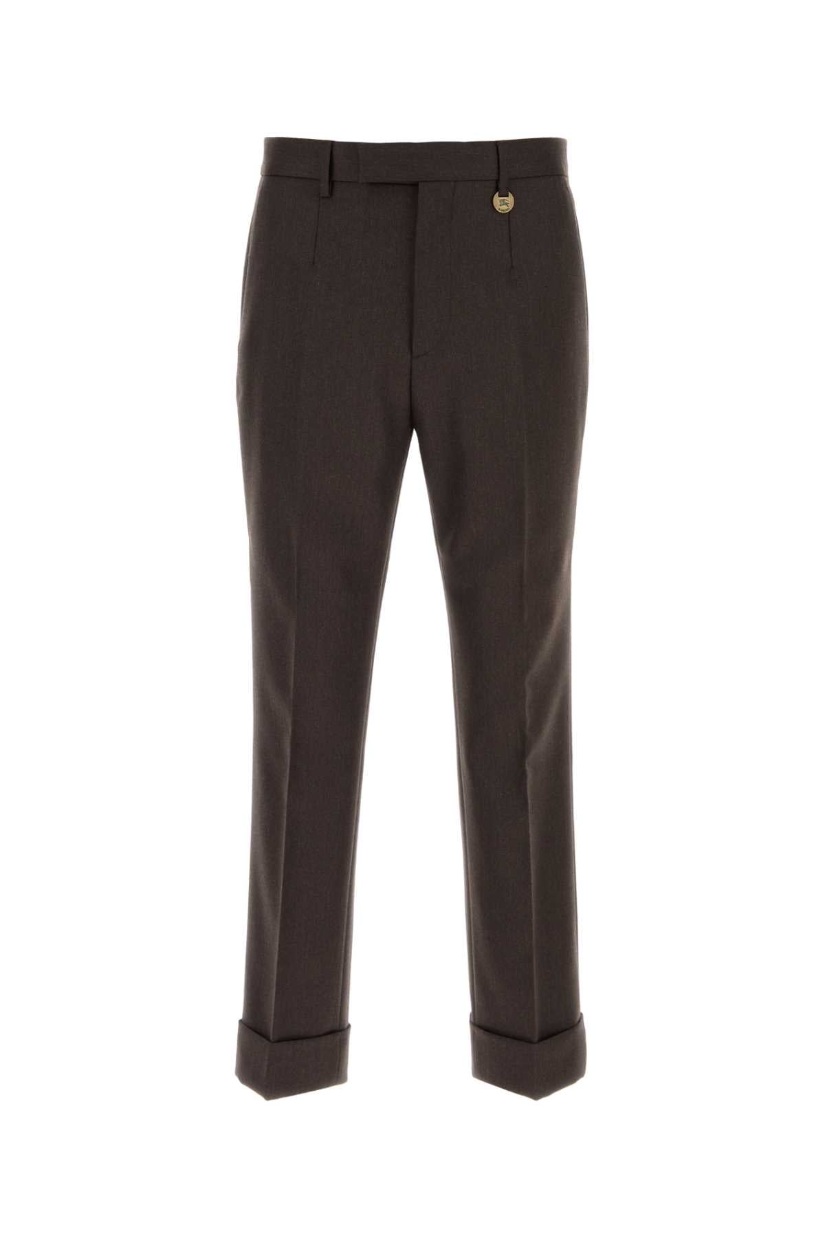 Burberry Men Dark Brown Wool Pant BURBERRY