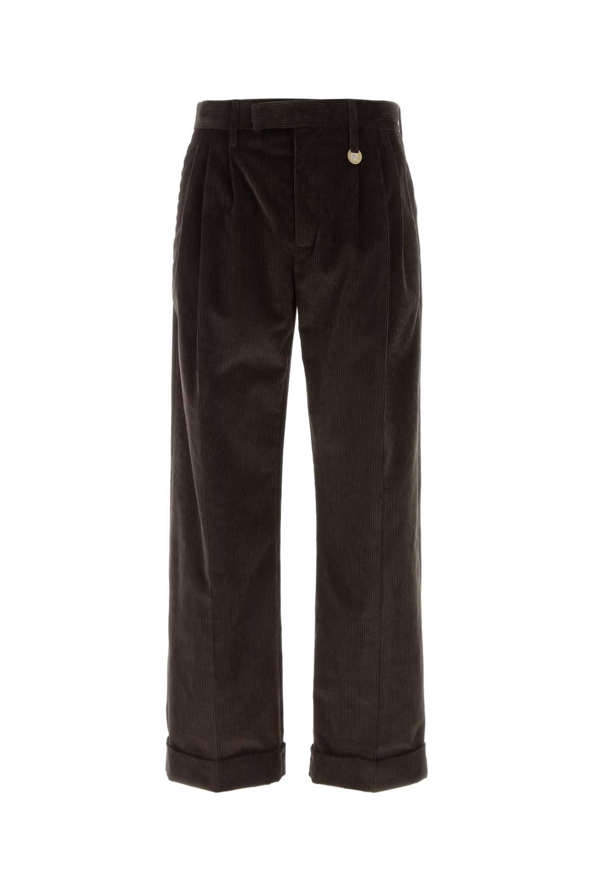 Burberry Men Brown Corduroy Pant BURBERRY