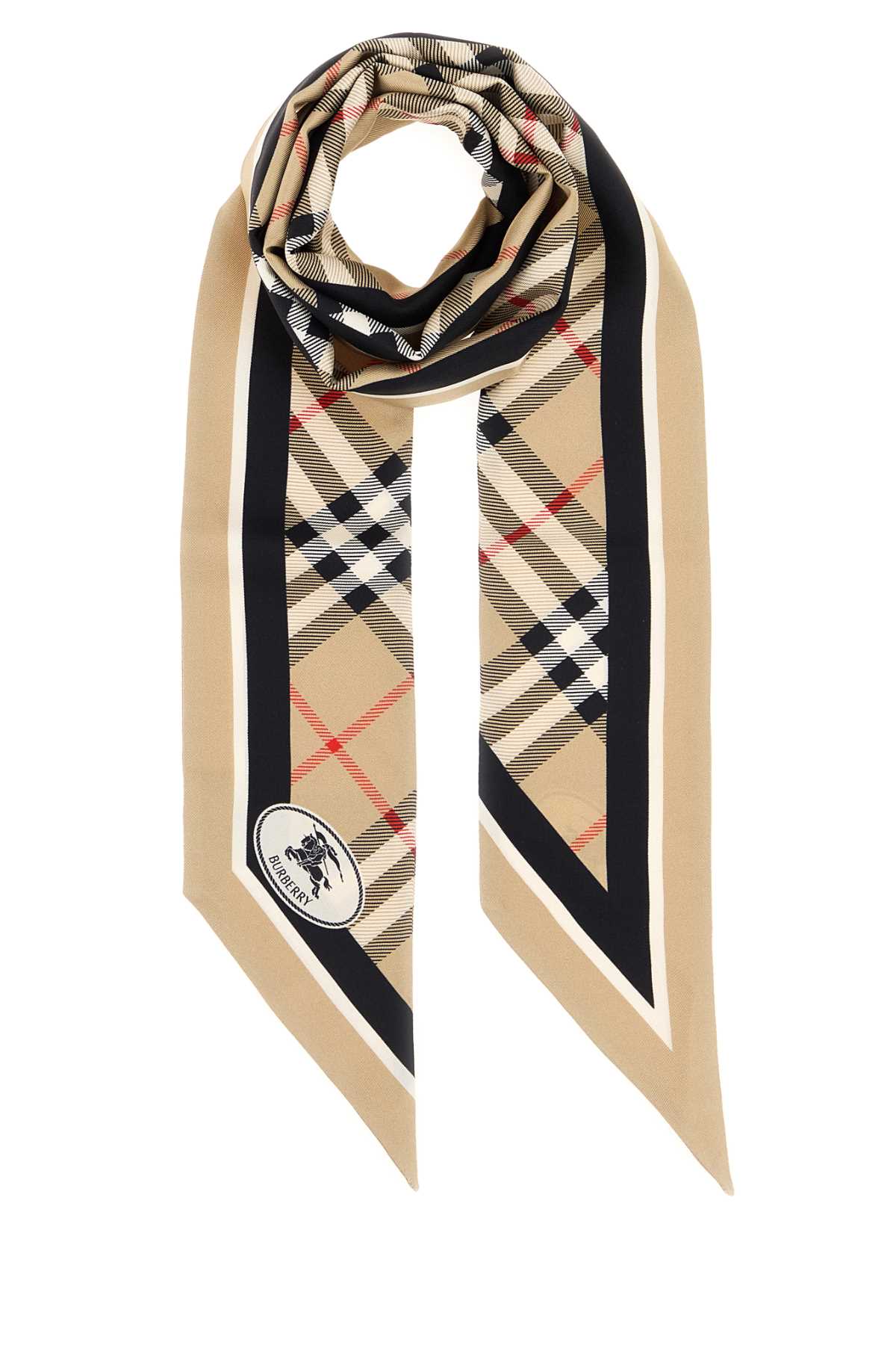 Burberry Unisex Embroidered Silk Foulard BURBERRY