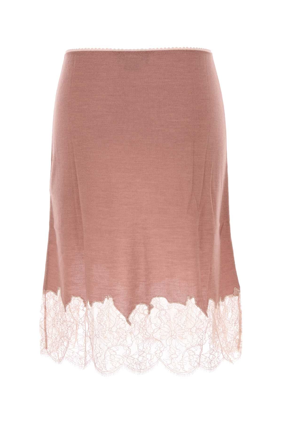 Fendi Women Pink Cashmere Blend Skirt FENDI