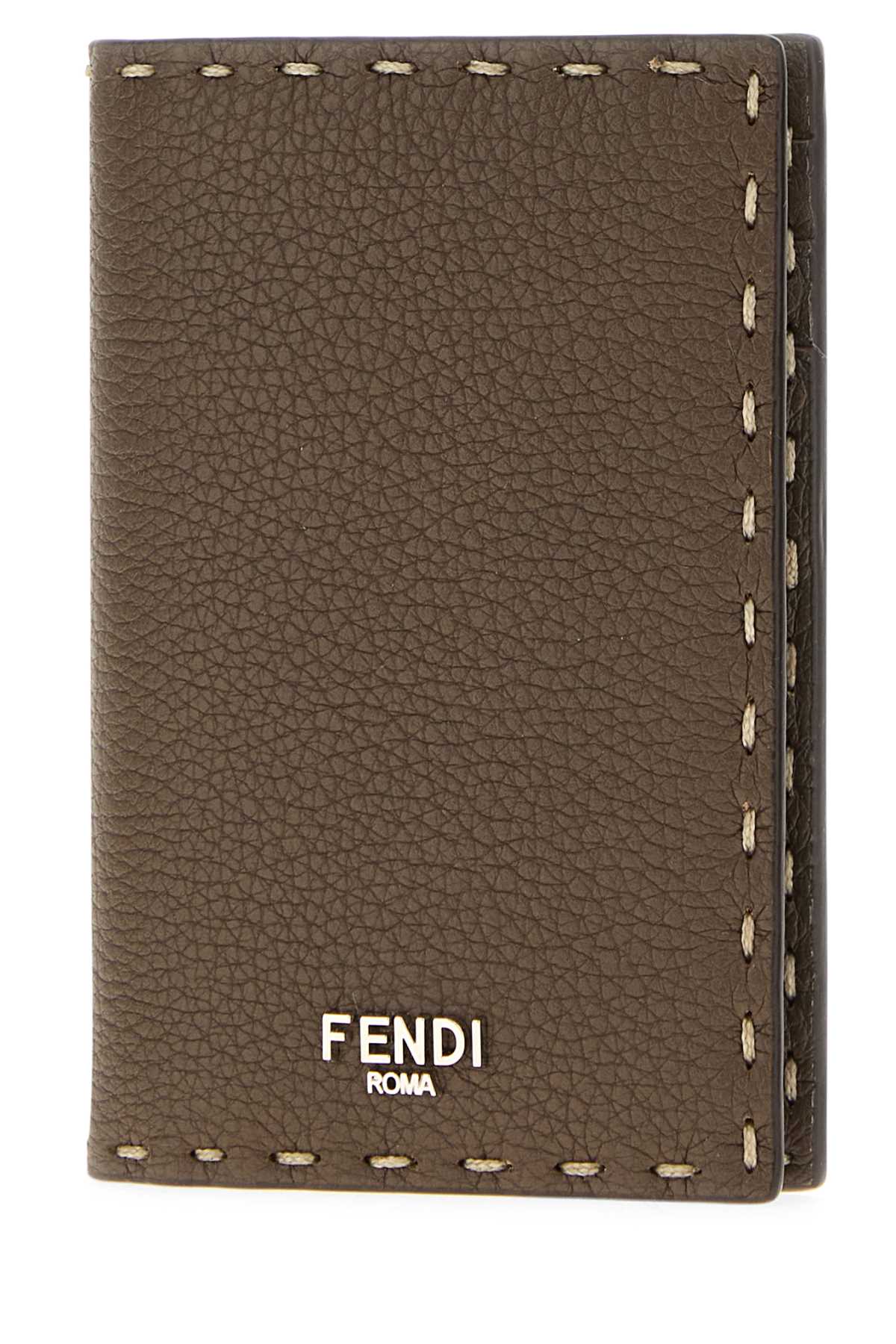 Fendi Men Mud Leather Card Holder FENDI