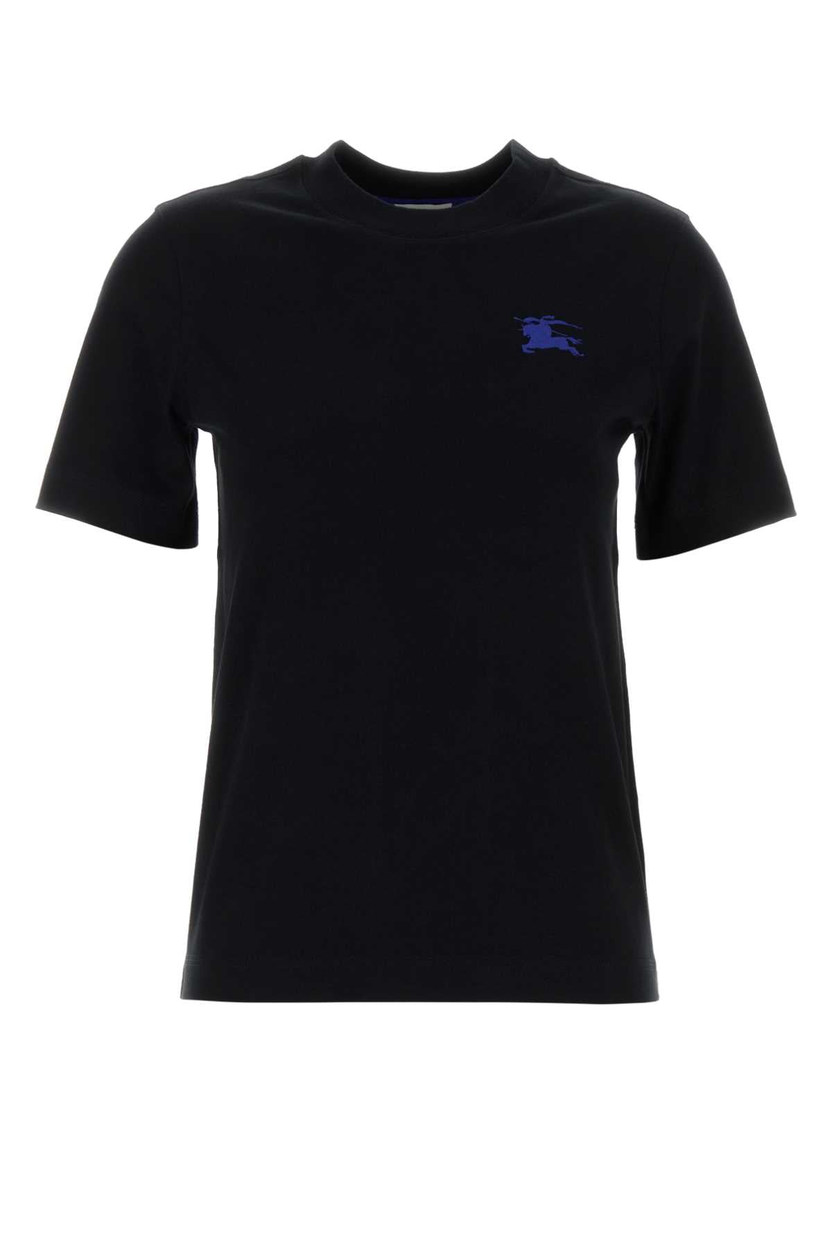 Burberry Women Black Cotton T-Shirt BURBERRY