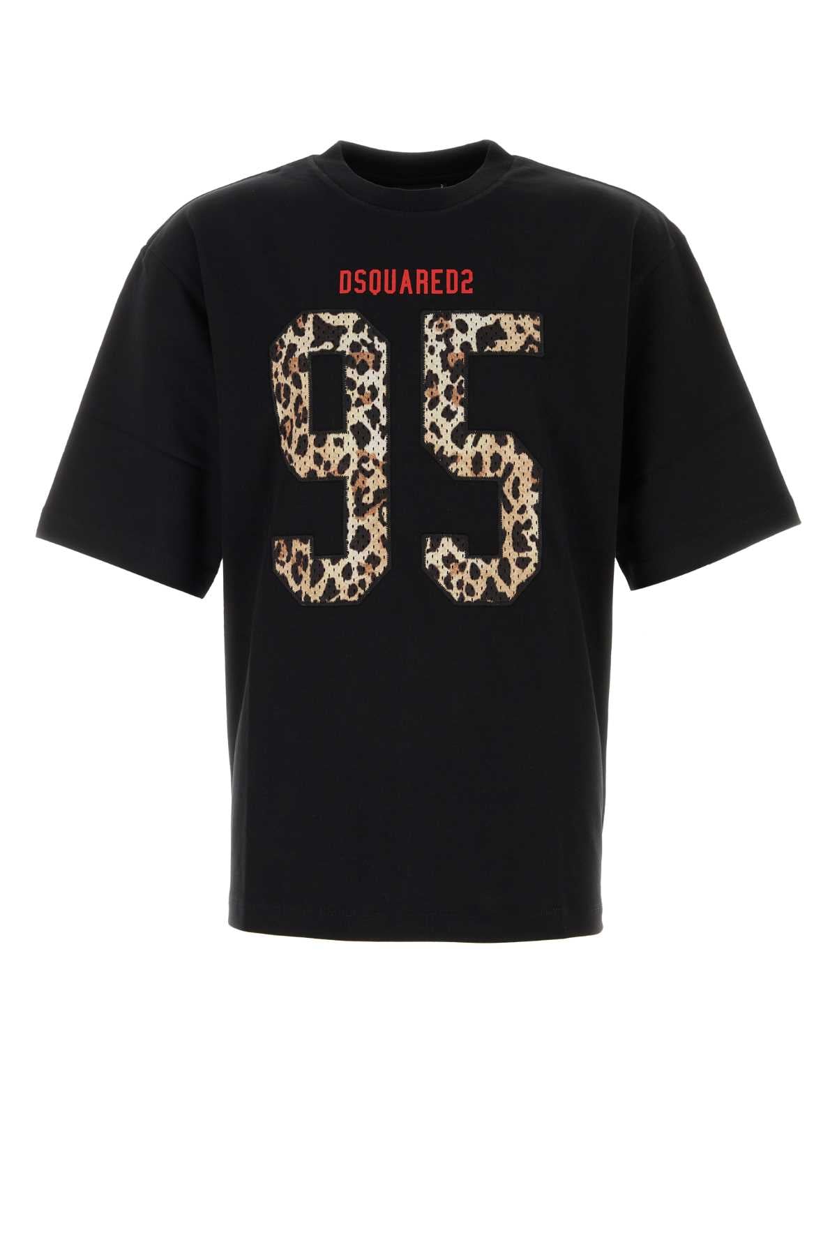 Dsquared Men Black Cotton Oversize T-Shirt DSQUARED2