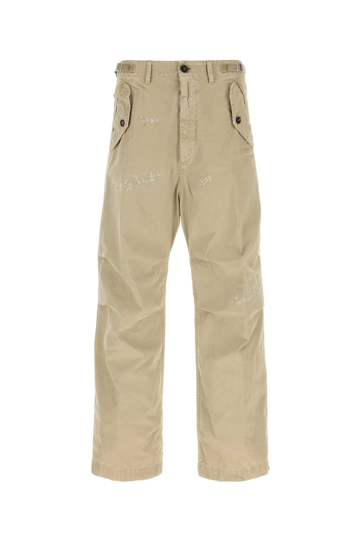Dsquared Men Beige Cotton Pant DSQUARED2