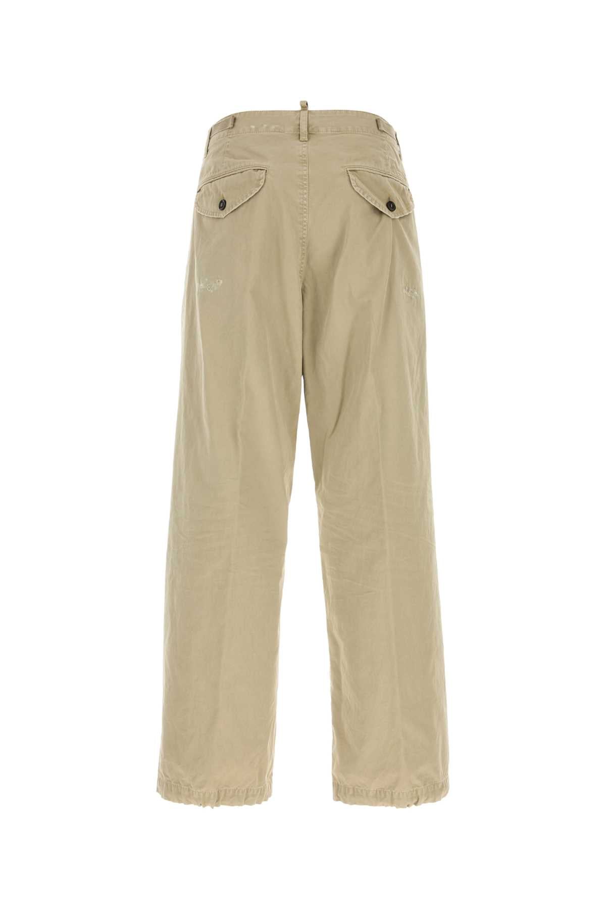 Dsquared Men Beige Cotton Pant DSQUARED2