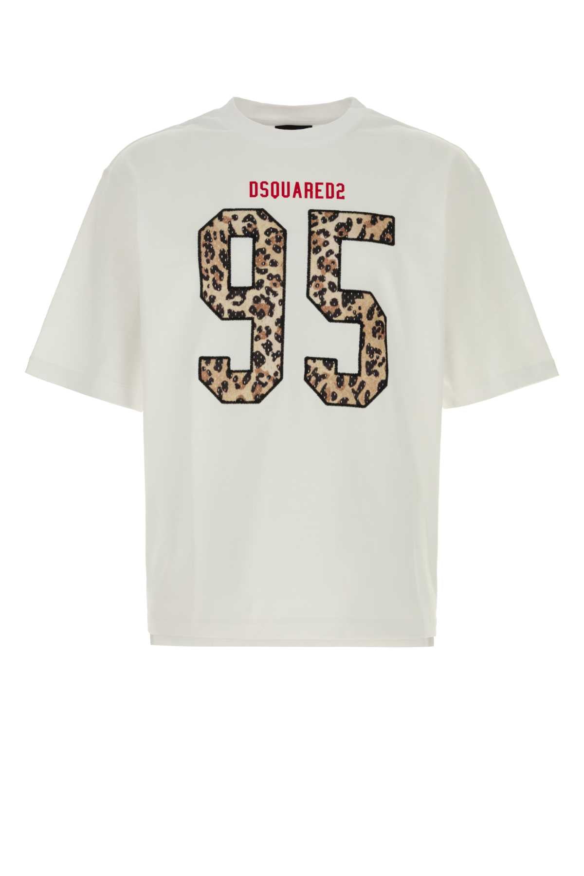 Dsquared Men White Cotton Oversize T-Shirt DSQUARED2