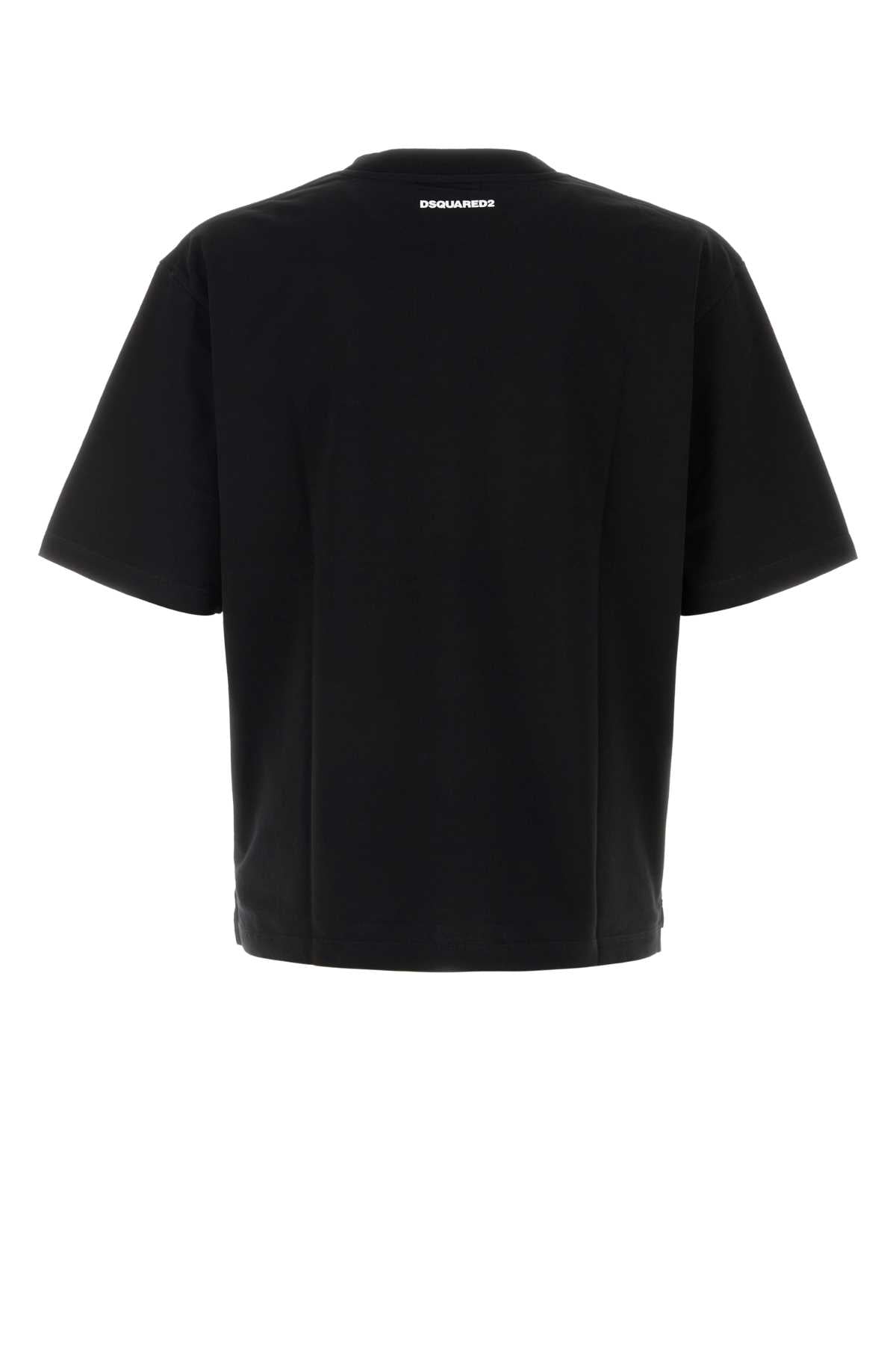 Dsquared Men Black Cotton Oversize T-Shirt DSQUARED2