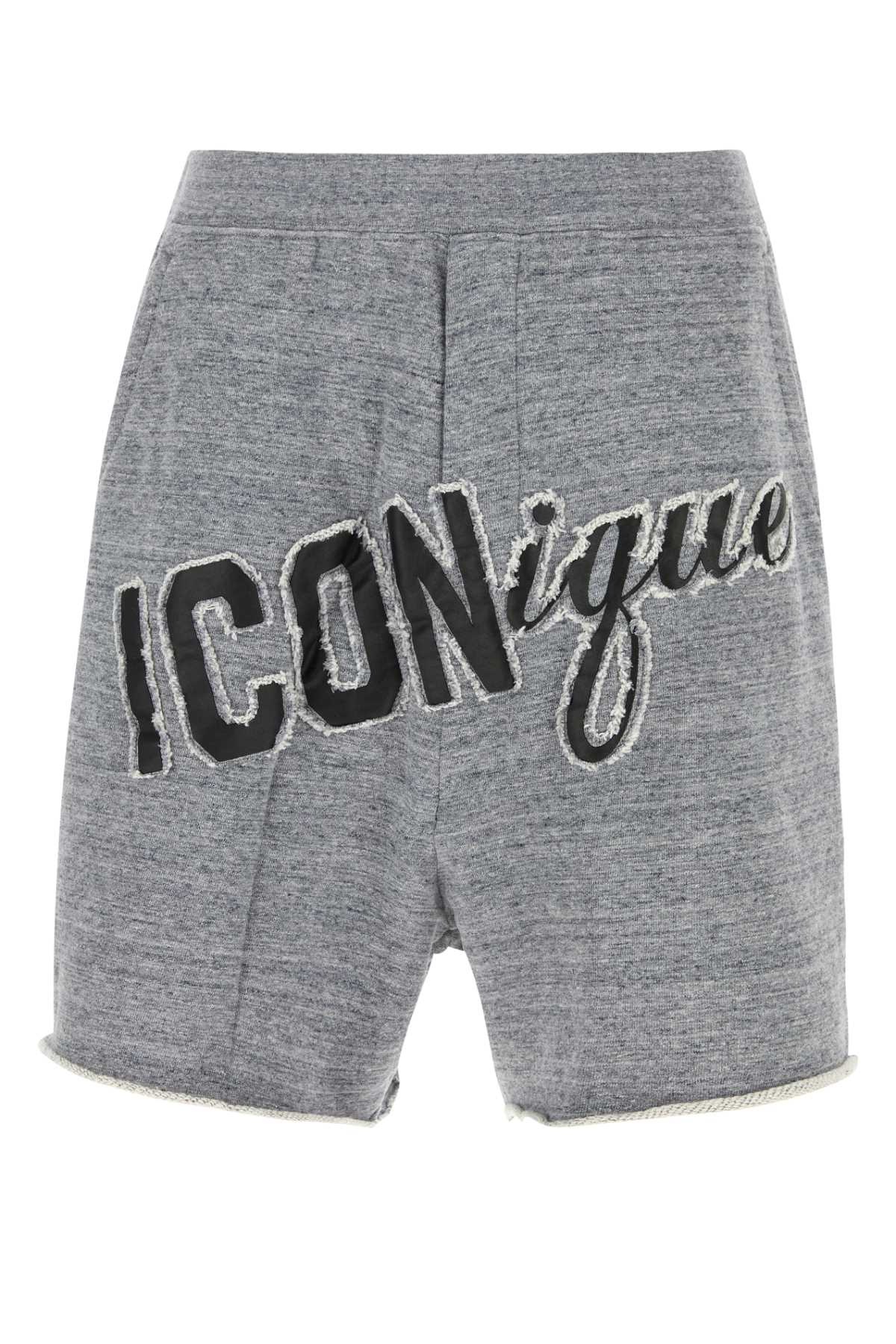 Dsquared Men Grey Cotton Bermuda Shorts DSQUARED2