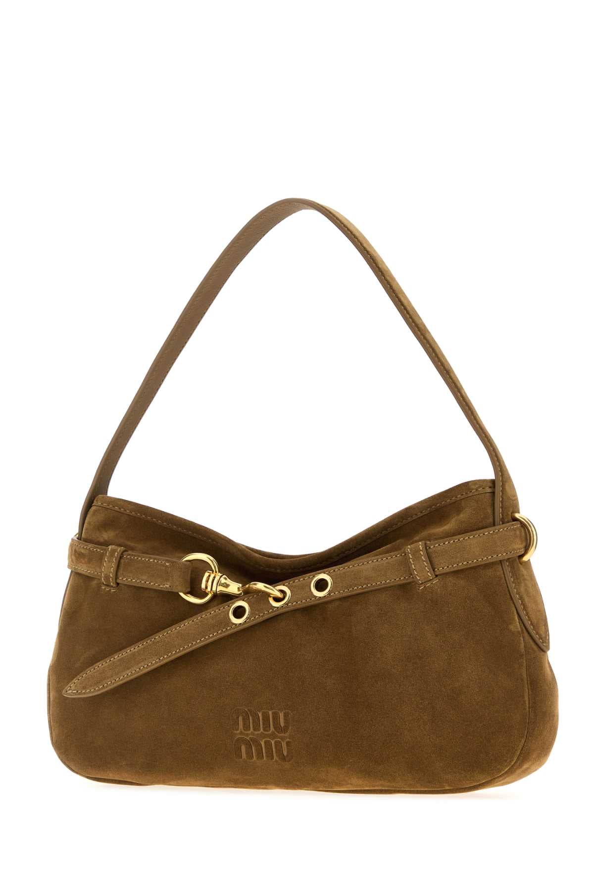 Miu Miu Women Biscuit Suede Avenue Shoulder Bag MIU MIU