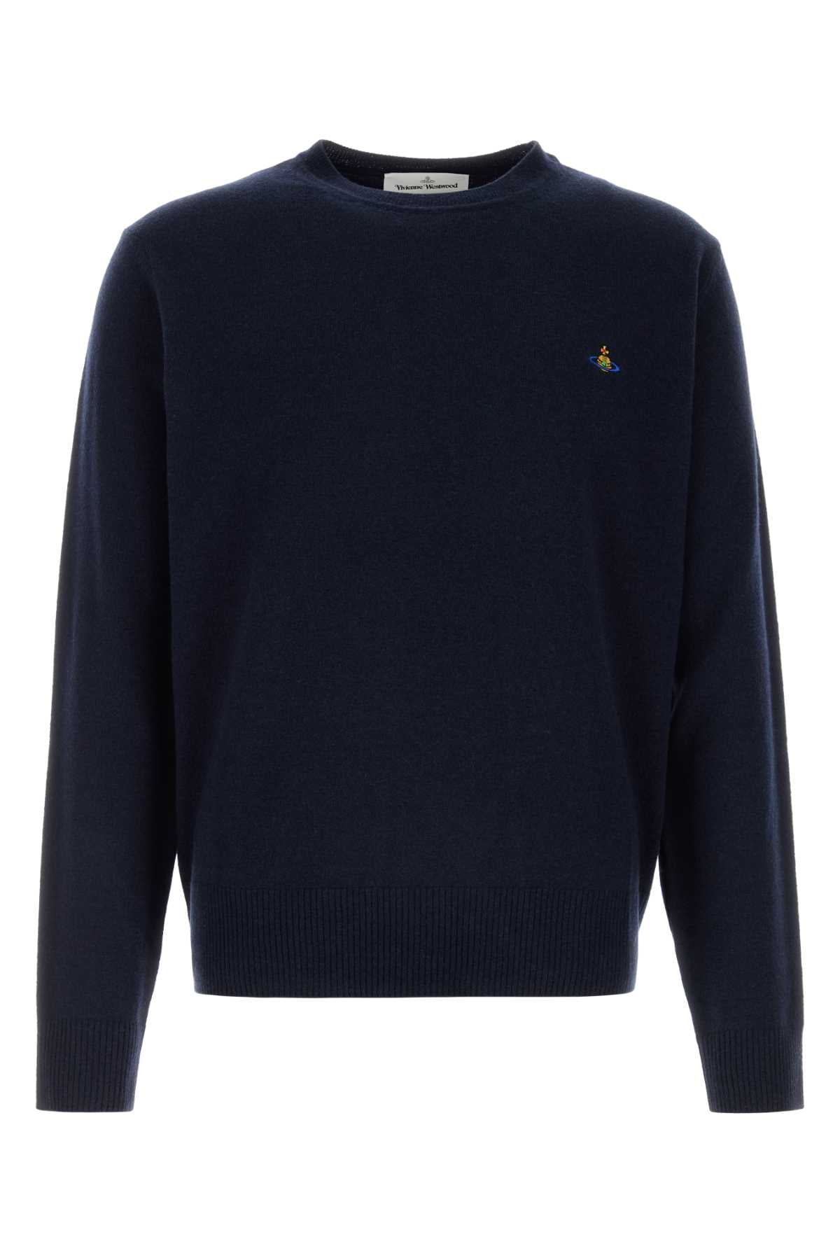 Vivienne Westwood Men Midnight Blue Wool Blend Alex Sweater VIVIENNE WESTWOOD