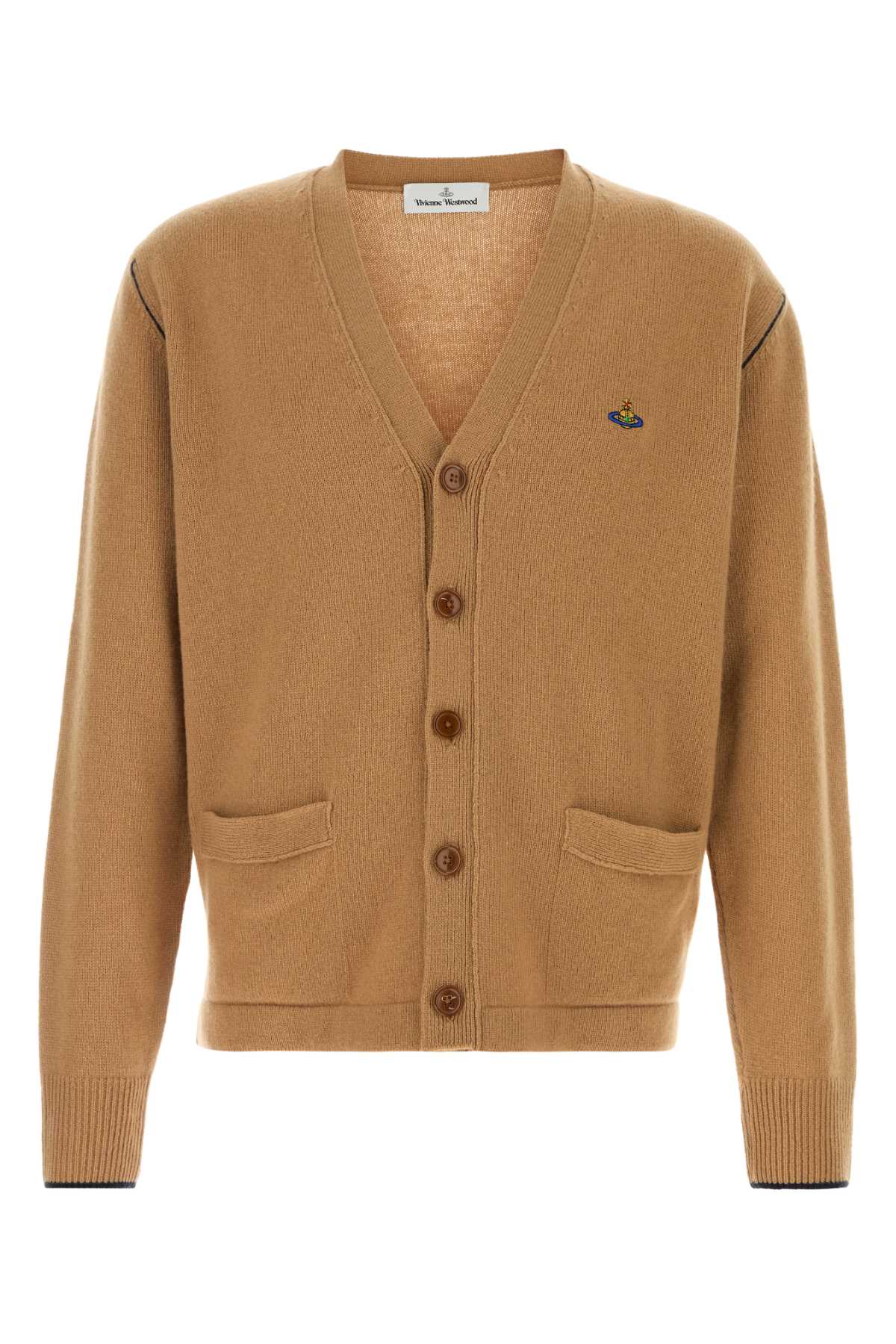 Vivienne Westwood Men Camel Wool Blend Alex Cardigan VIVIENNE WESTWOOD